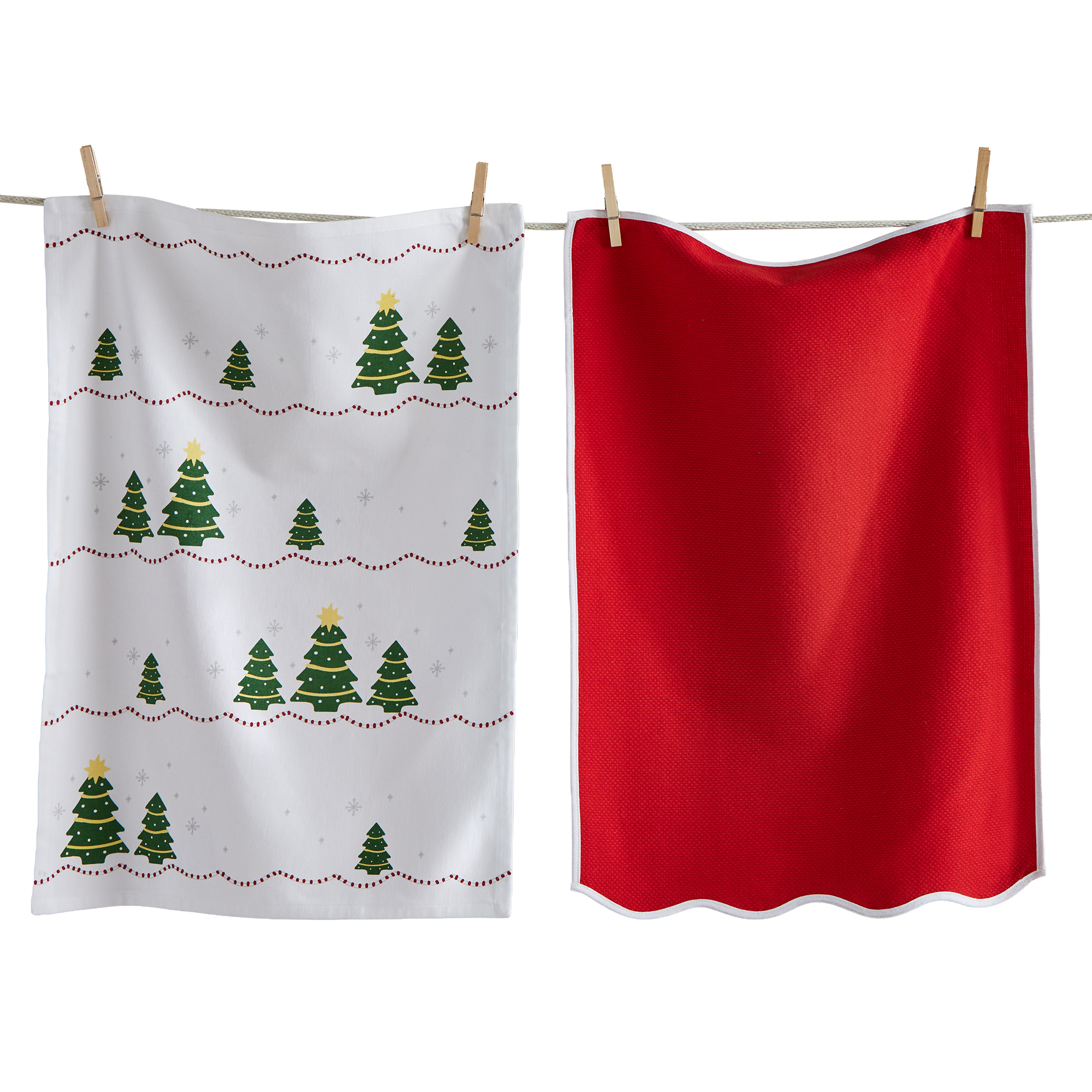 Picture of HOLIDAY CHEER TREES DISHTOWEL S/2