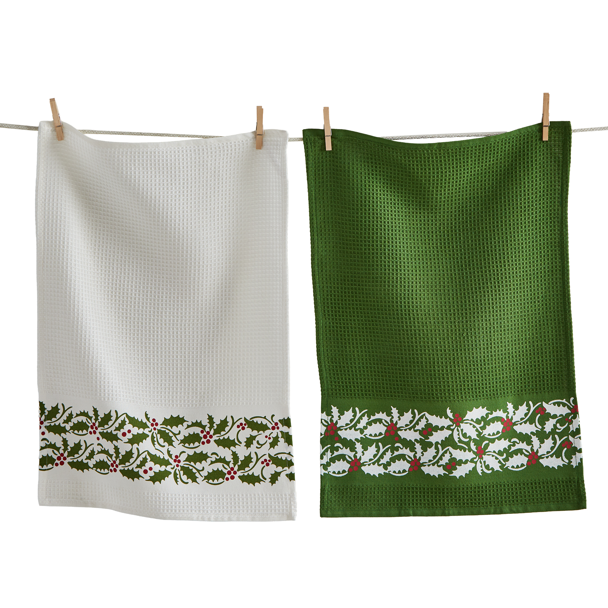 Picture of CHRISTMASTIME WAFFLE WEAVE DISHTOWEL S/2