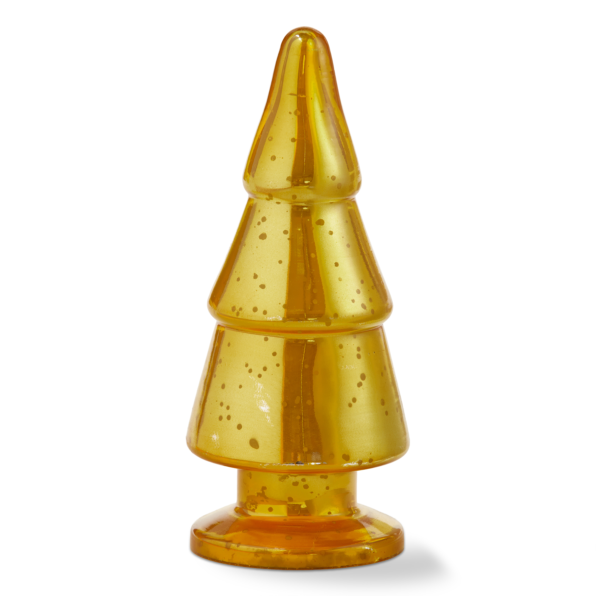 Picture of GROOVY FOOTED GLASS TREE DECOR SM YELLOW