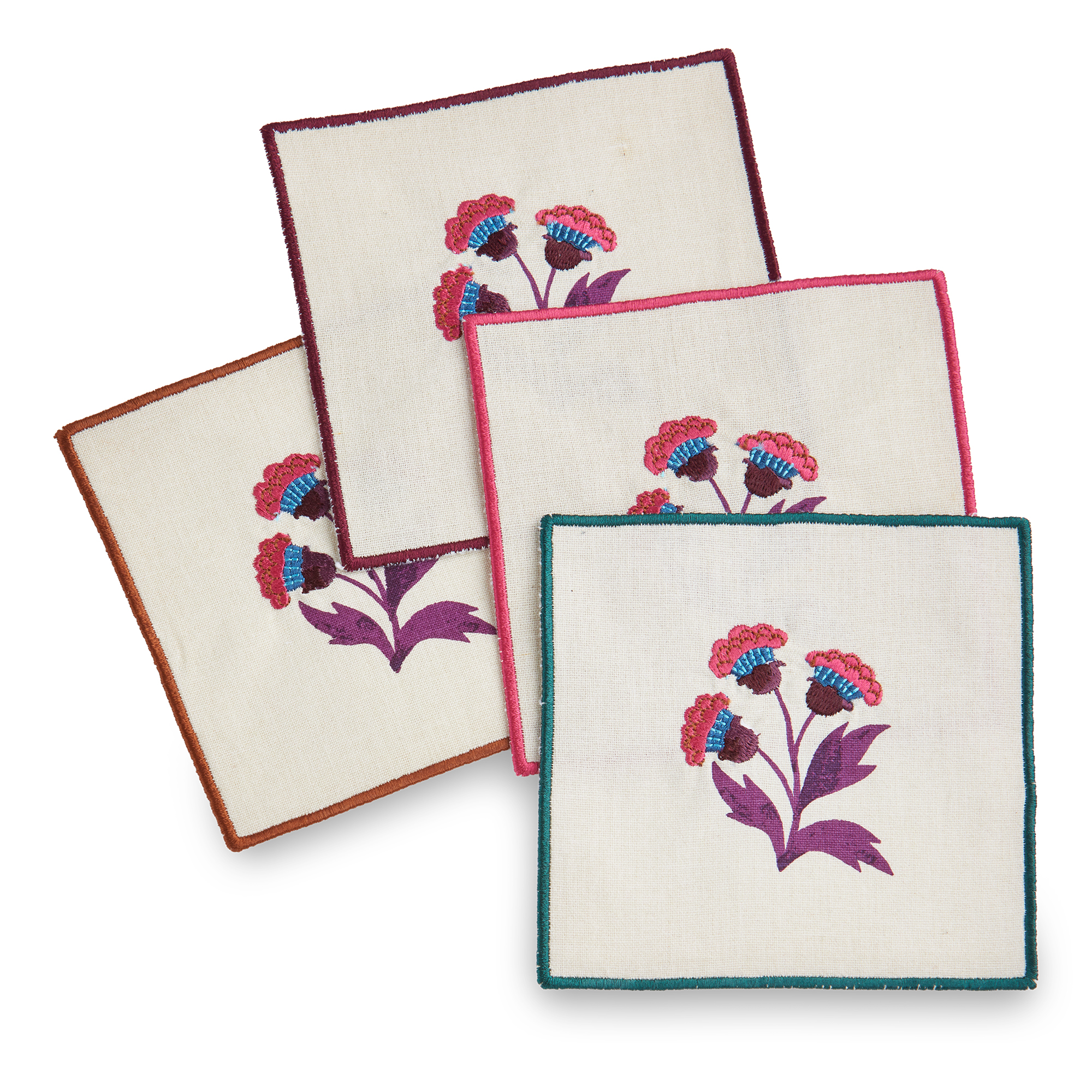 Picture of AUTUMN BLOOM COTTON COASTER S/4