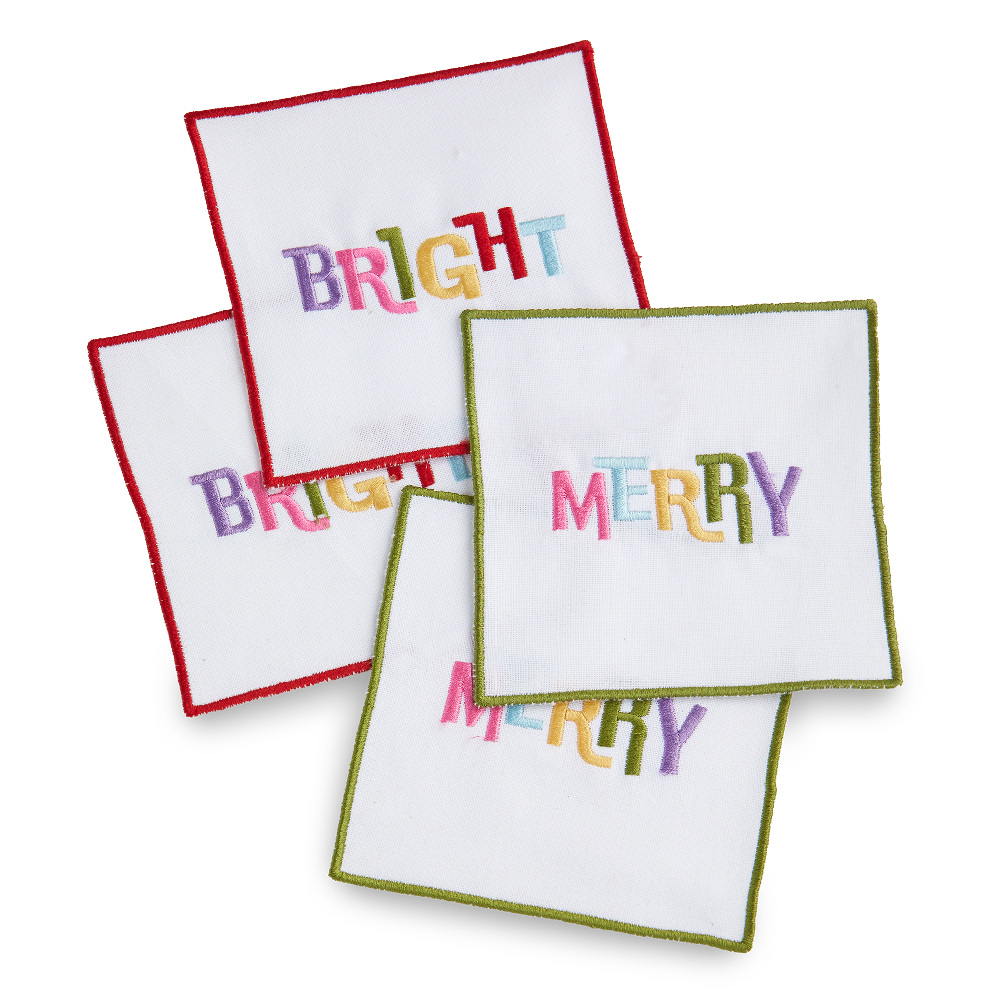 Picture of MERRY & BRIGHT COTTON COASTER S/4