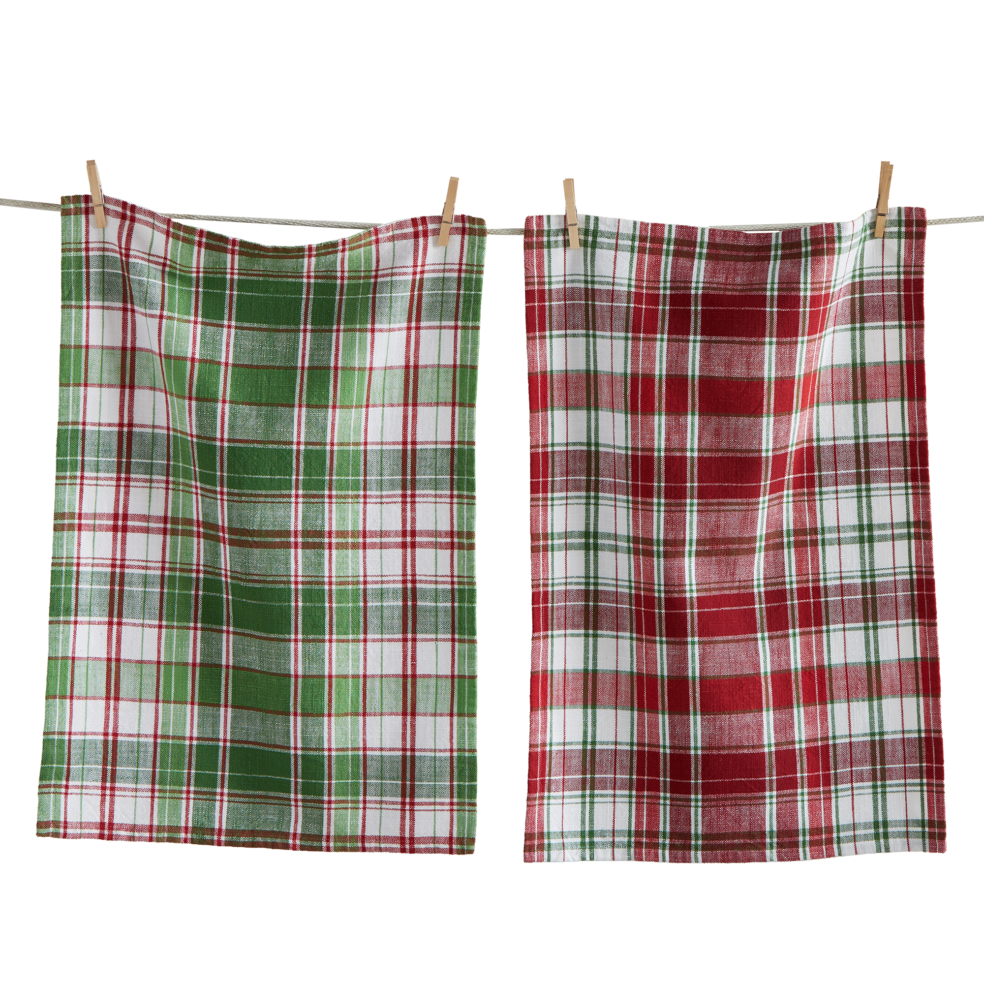 Picture of WINTER PLAID DISHTOWEL S/2