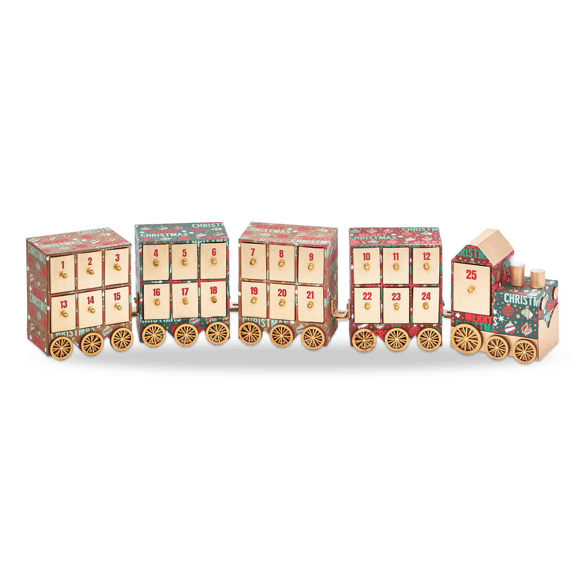 Picture of KEEPSAKE ADVENT CALENDAR PAPER TRAIN