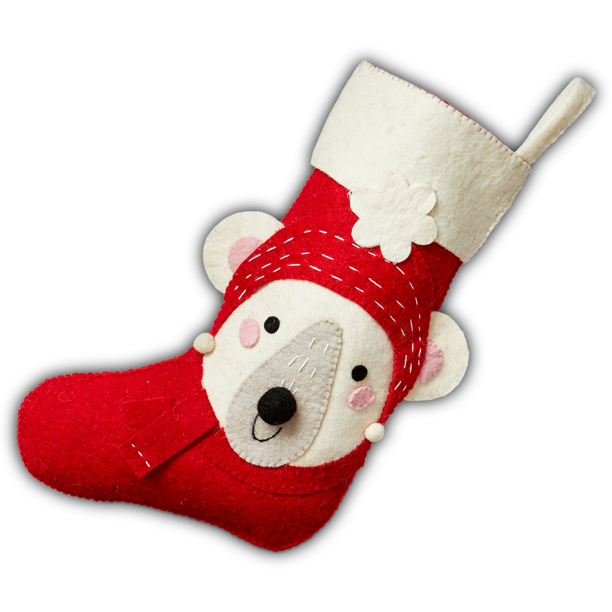 Picture of POLAR BEAR FELT STOCKING