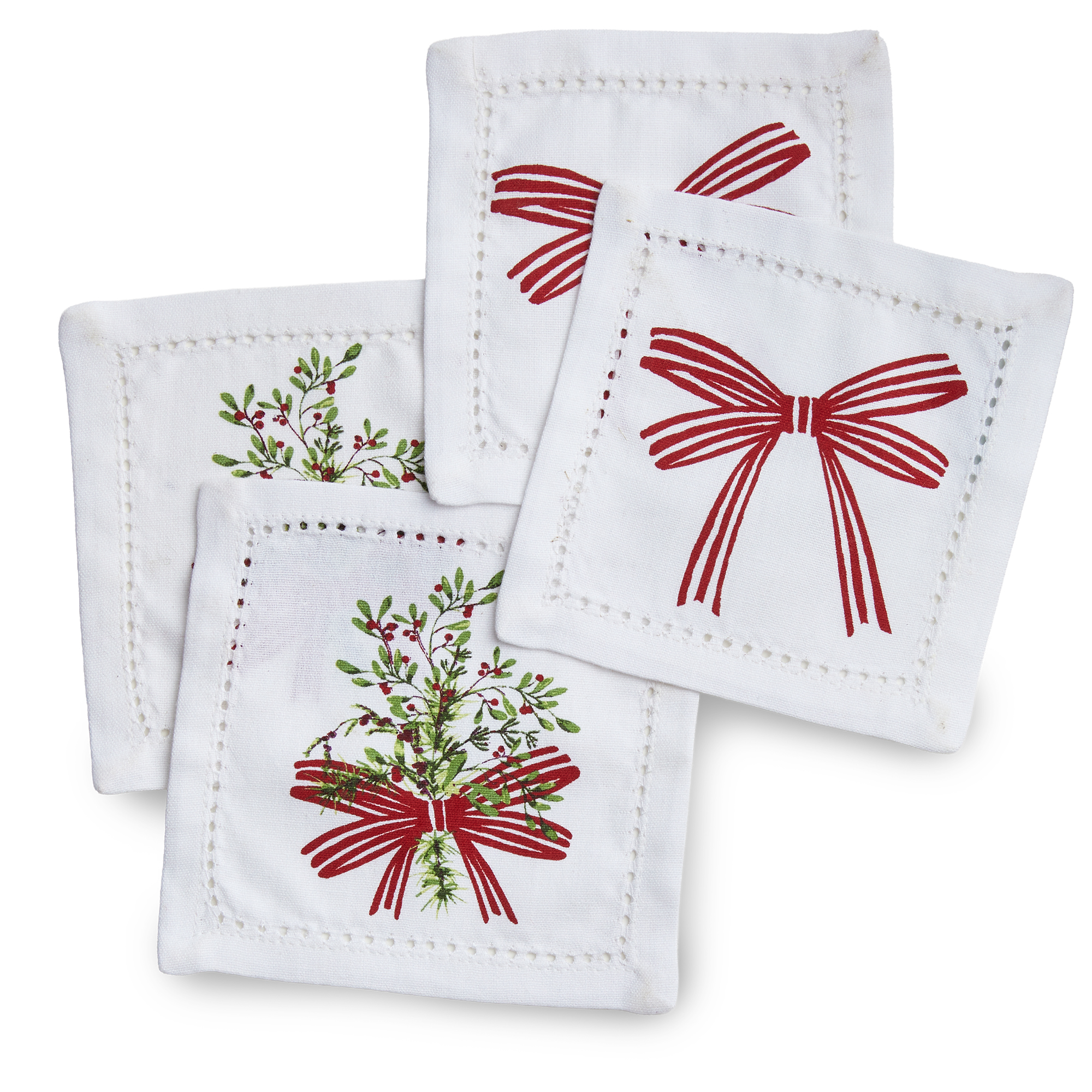 Picture of WINTER BERRIES COTTON COASTER S/4