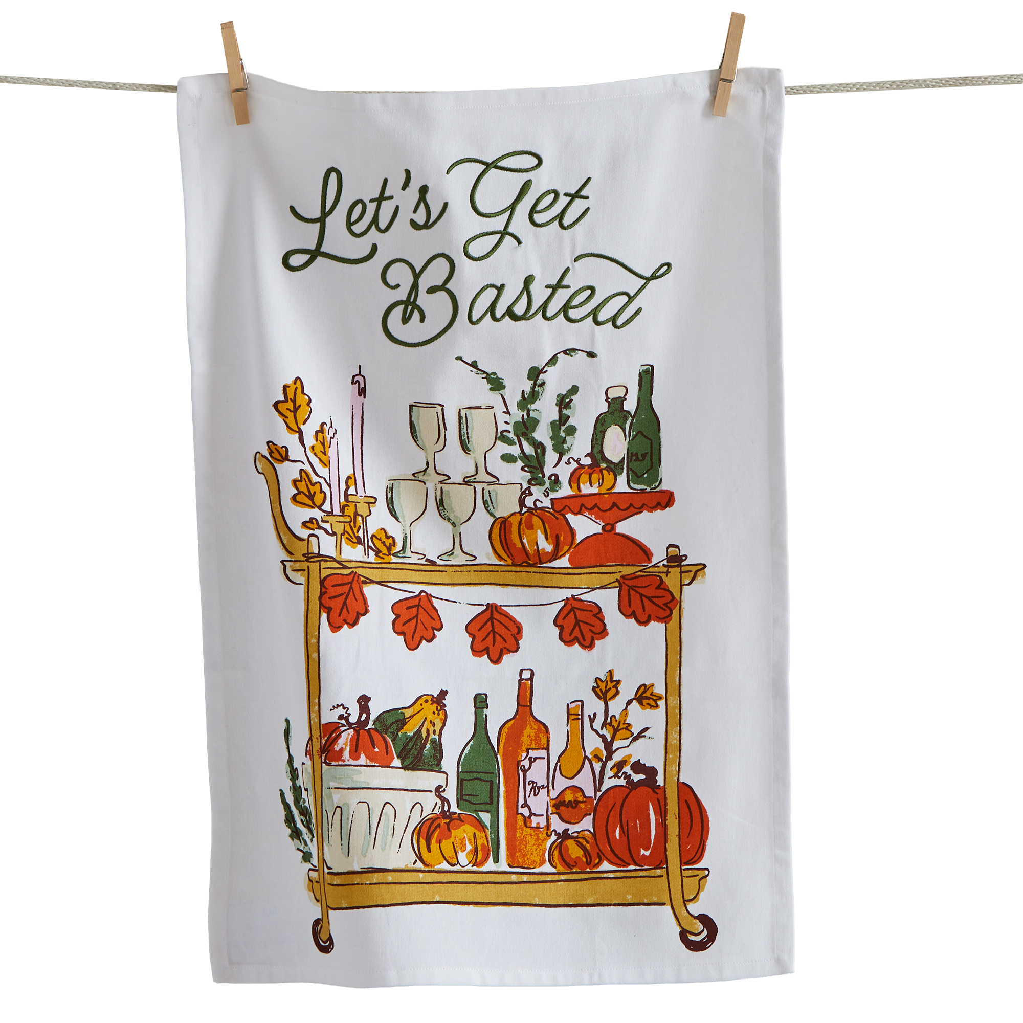 Picture of LETS GET BASTED EMBROIDERED DISHTOWEL
