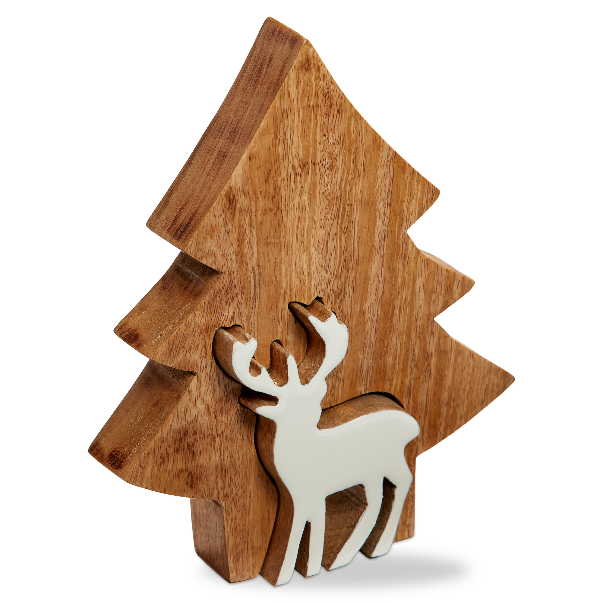 Picture of WOOD TREE WITH CUT OUT DEER DECOR