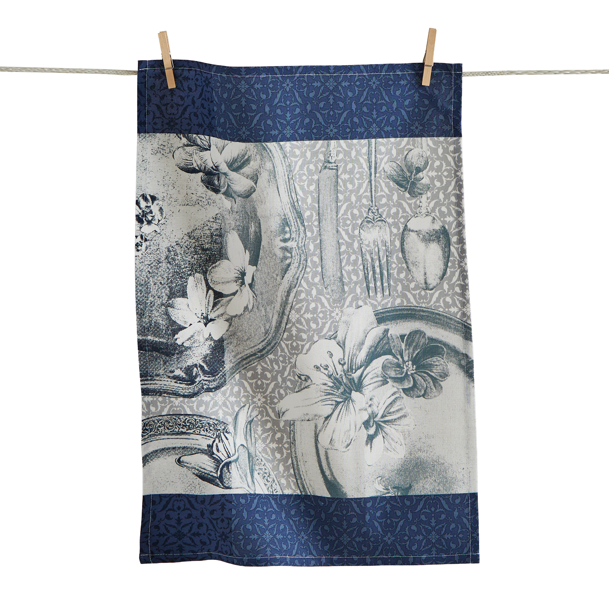Picture of FLORAL PLATE BOLD ARTWORK DISHTOWEL