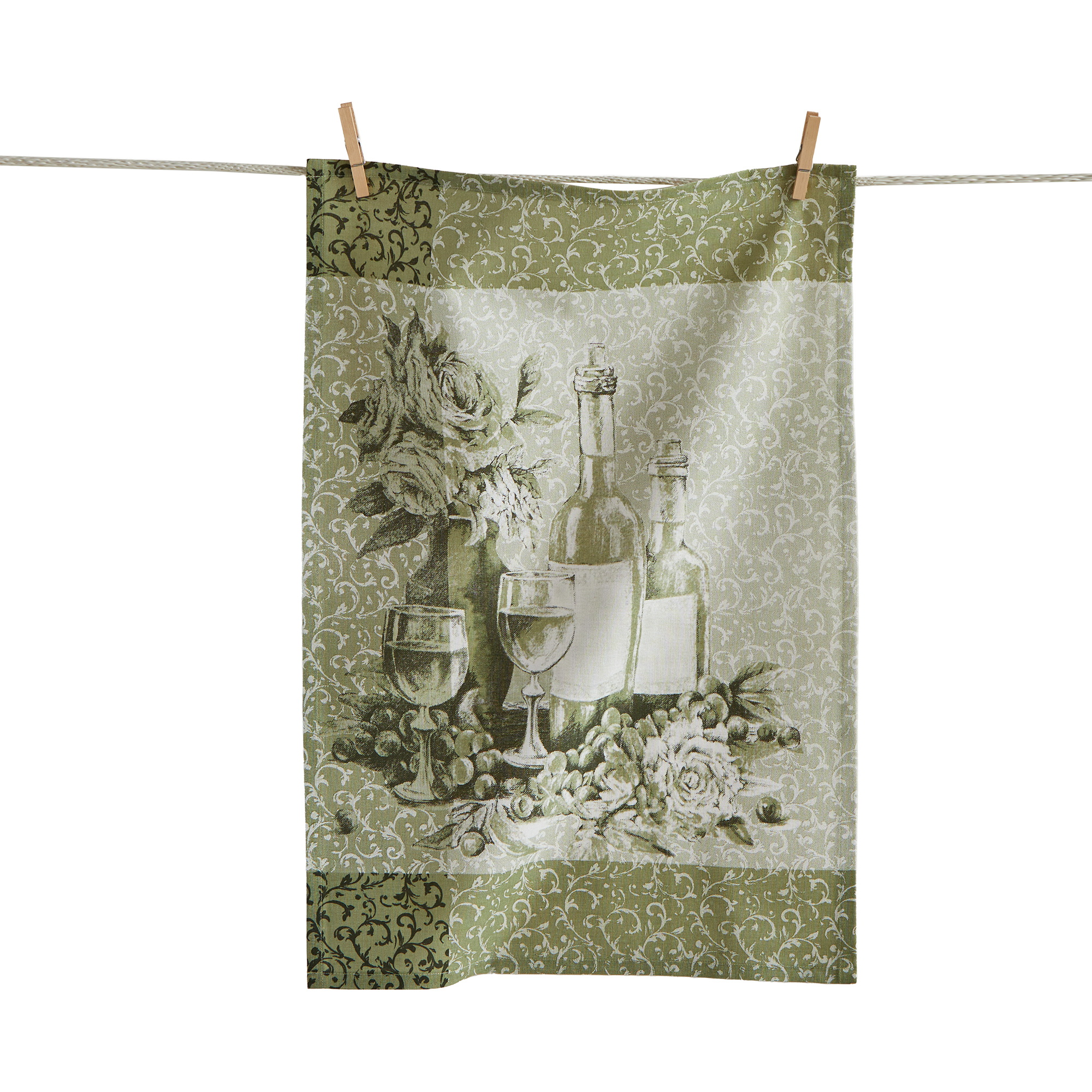 Picture of WINE BOTTLES BOLD ARTWORK DISHTOWEL