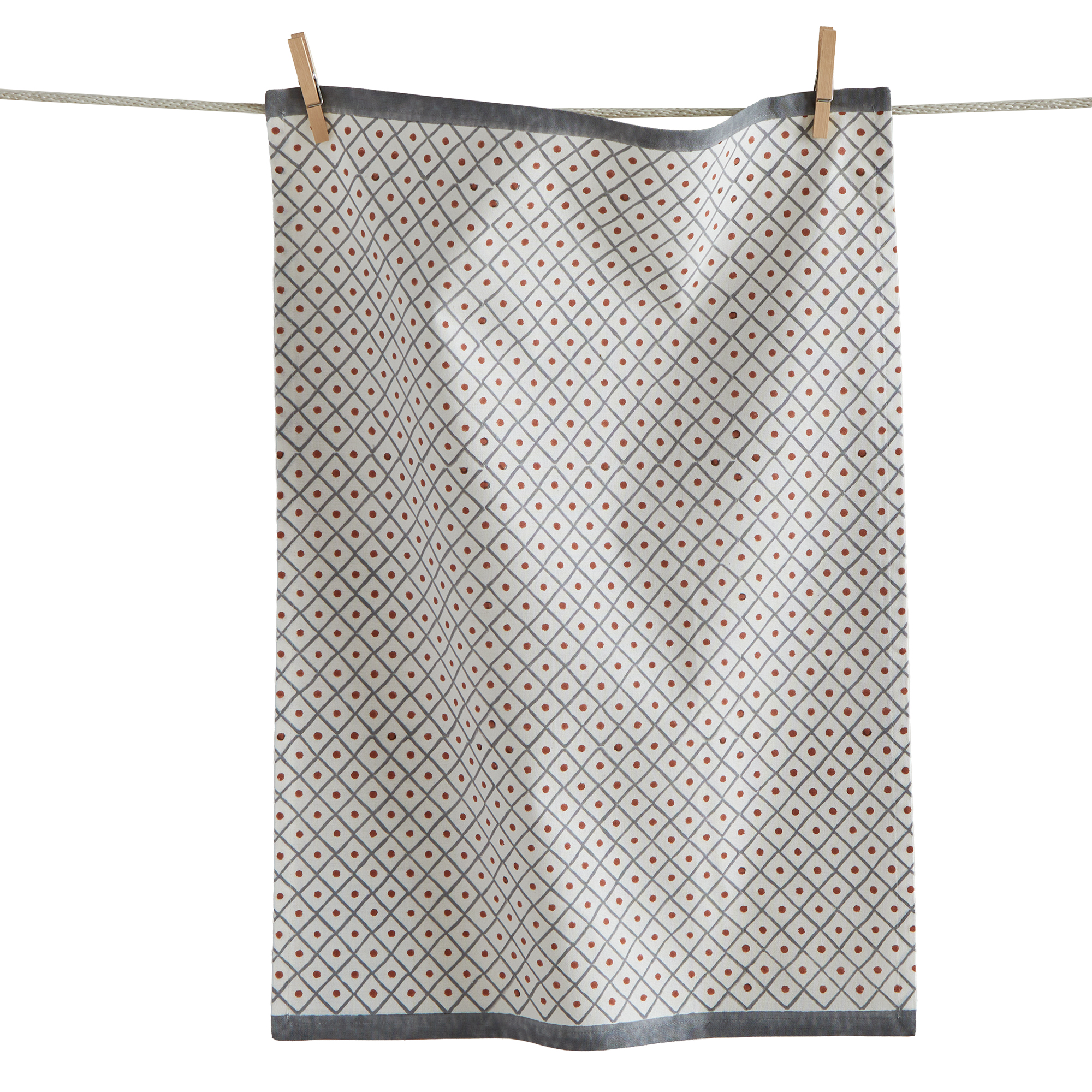 Picture of DOTS BLOCK PRINT DISHTOWEL