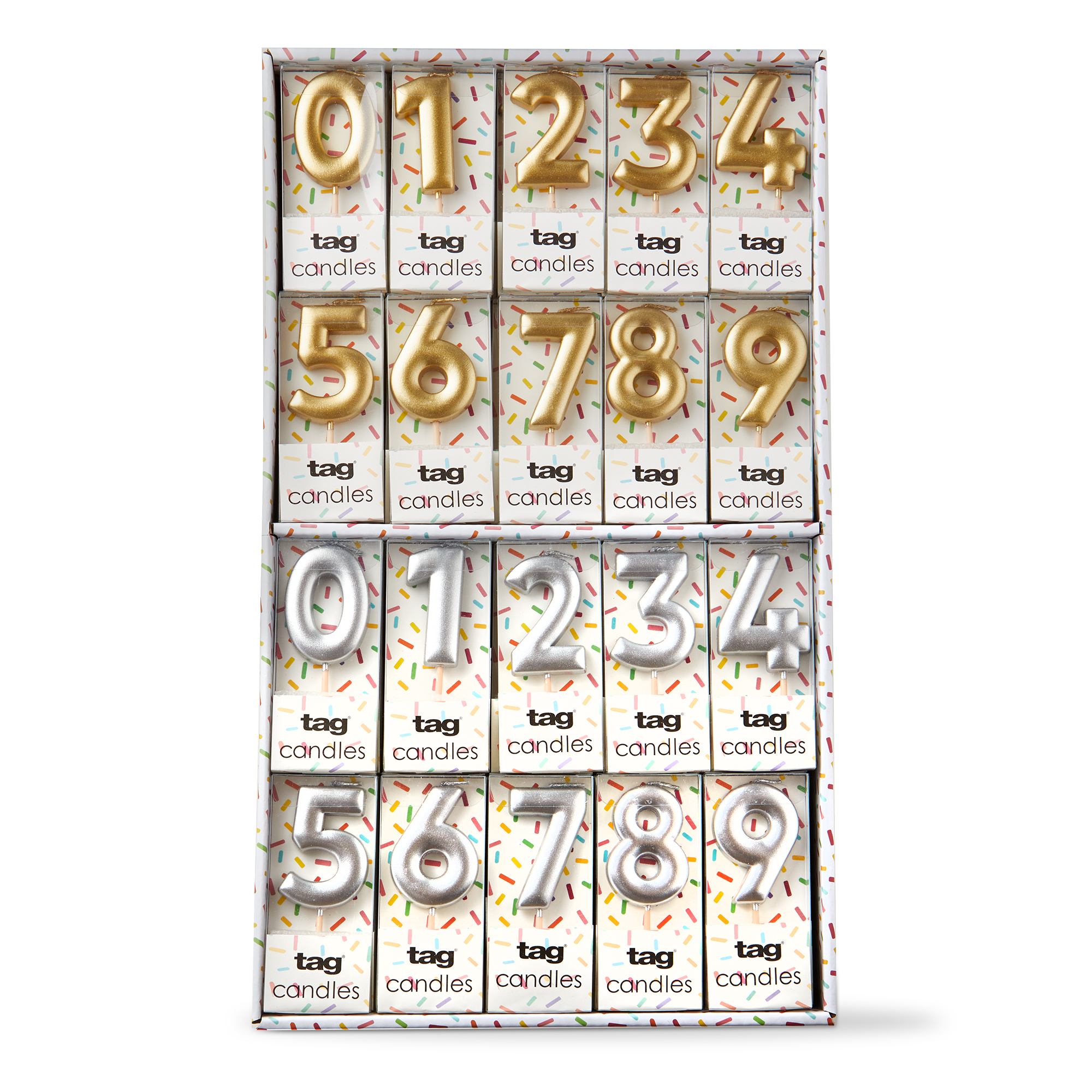 Picture of METALLIC DIGIT CANDLE ASMT/80 & CDU