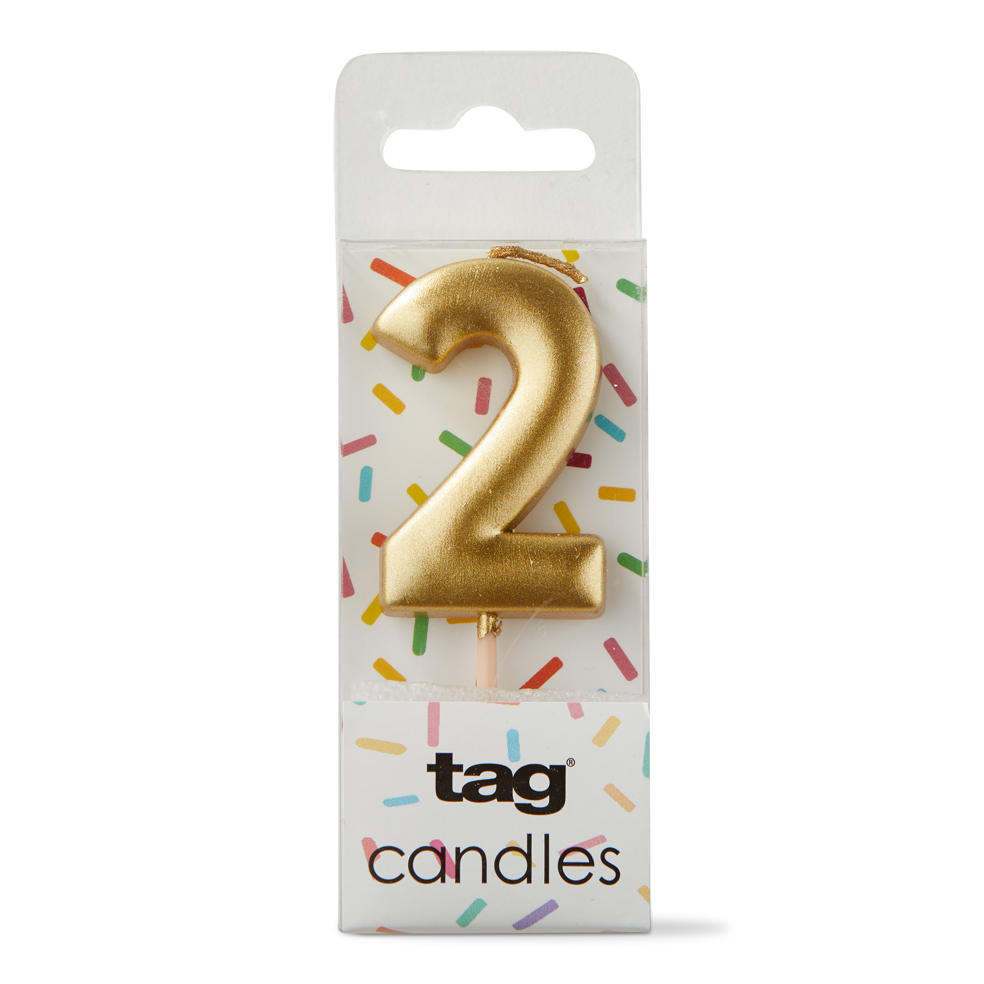 Picture of METALLIC DIGIT 2 CANDLE GOLD