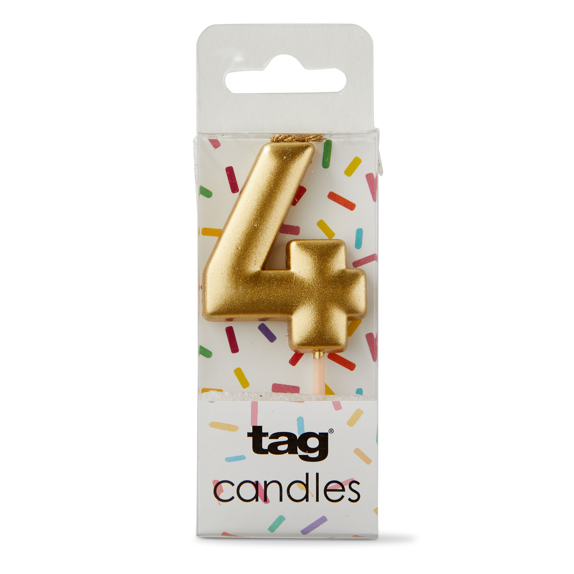 Picture of METALLIC DIGIT 4 CANDLE GOLD