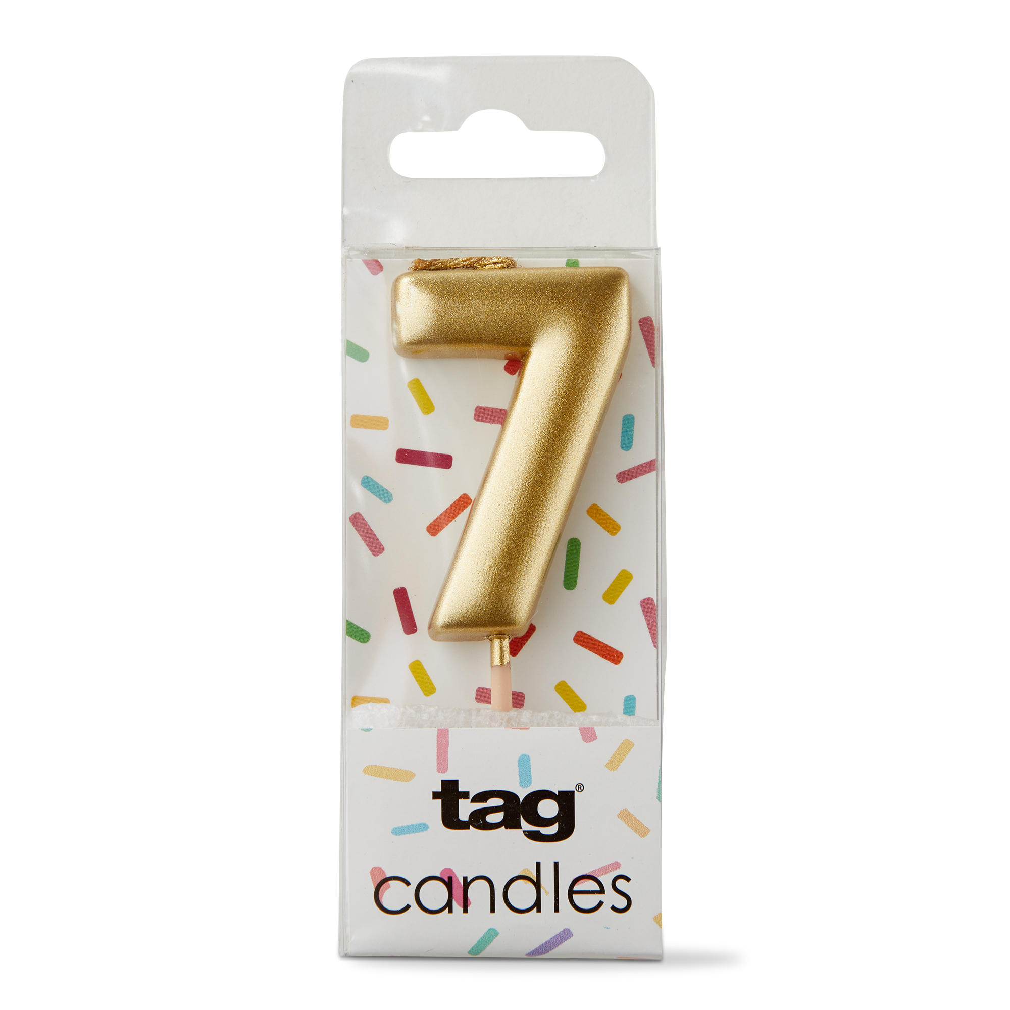 Picture of METALLIC DIGIT 7 CANDLE GOLD