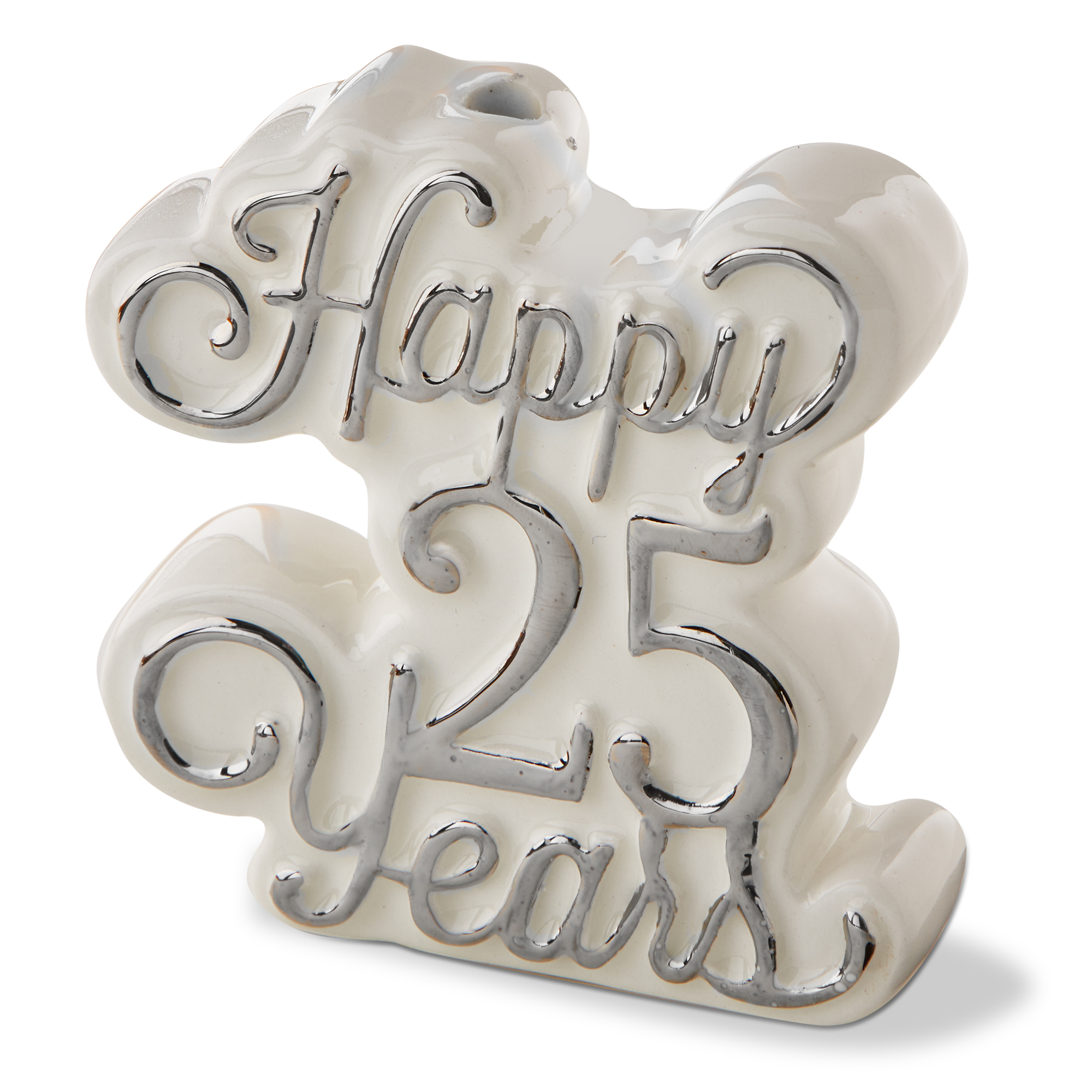 Picture of HAPPY 25 YEARS CAKE TOPPER CANDLEHOLDER