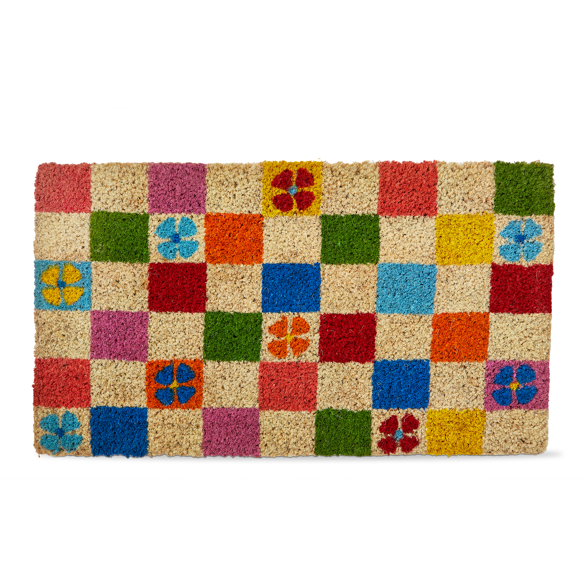 Picture of MOD FLOWER CHECKER COIR MAT