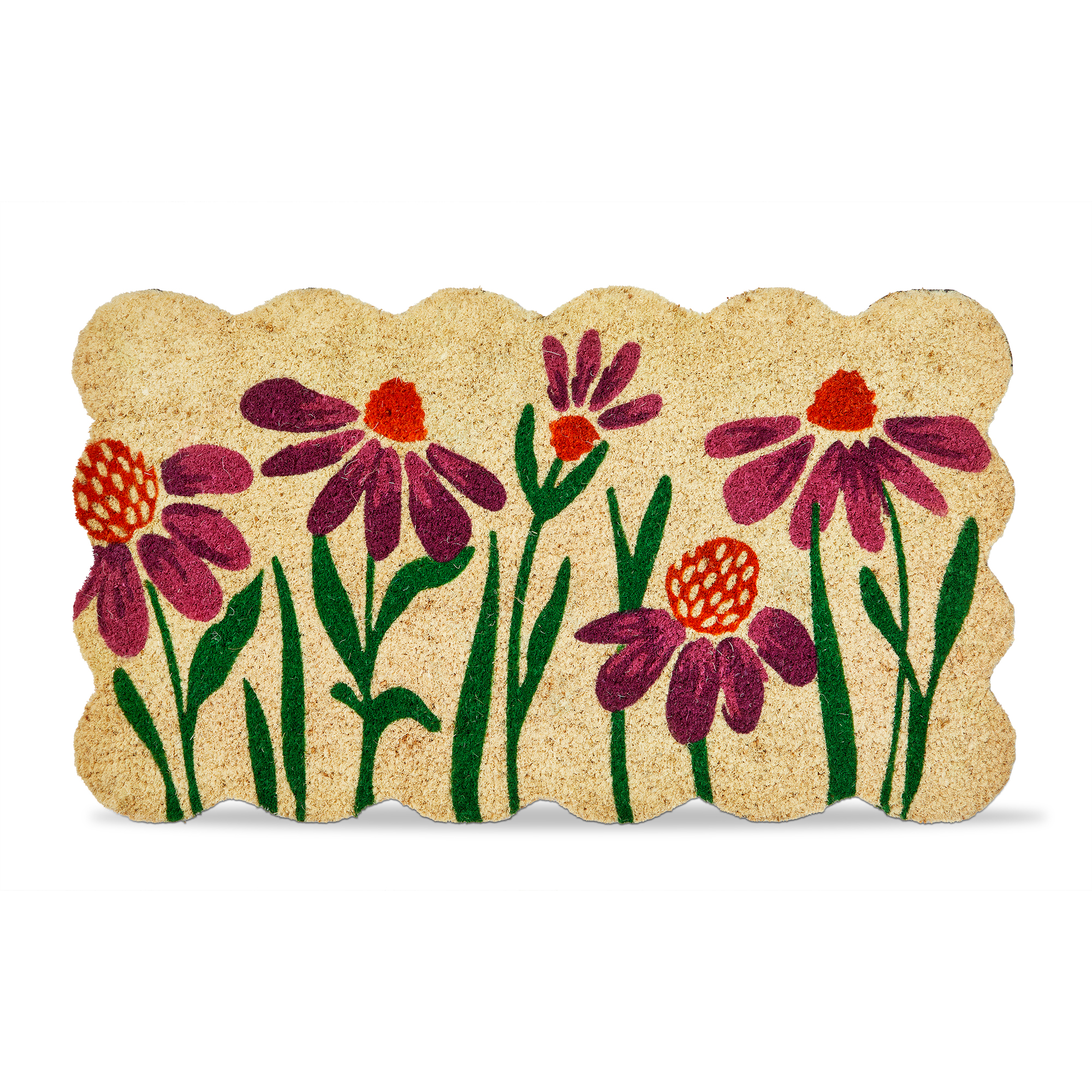 Picture of SCALLOP CONEFLOWER NON-SLIP COIR MAT