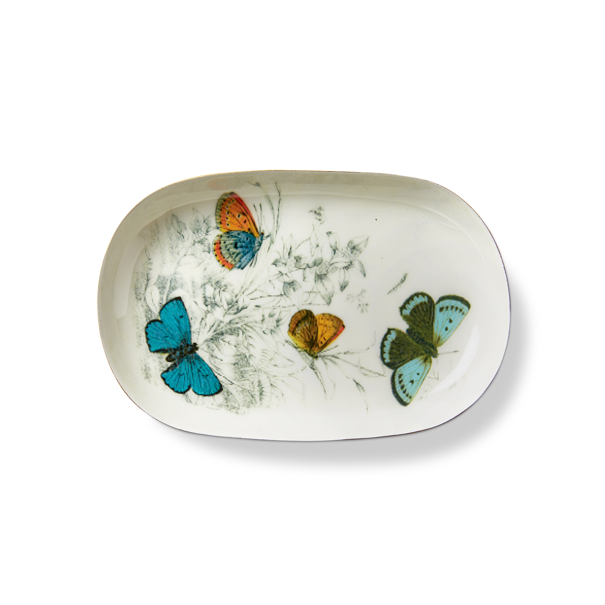 Picture of ARCHIVAL BUTTERFLY METAL TRINKET TRAY