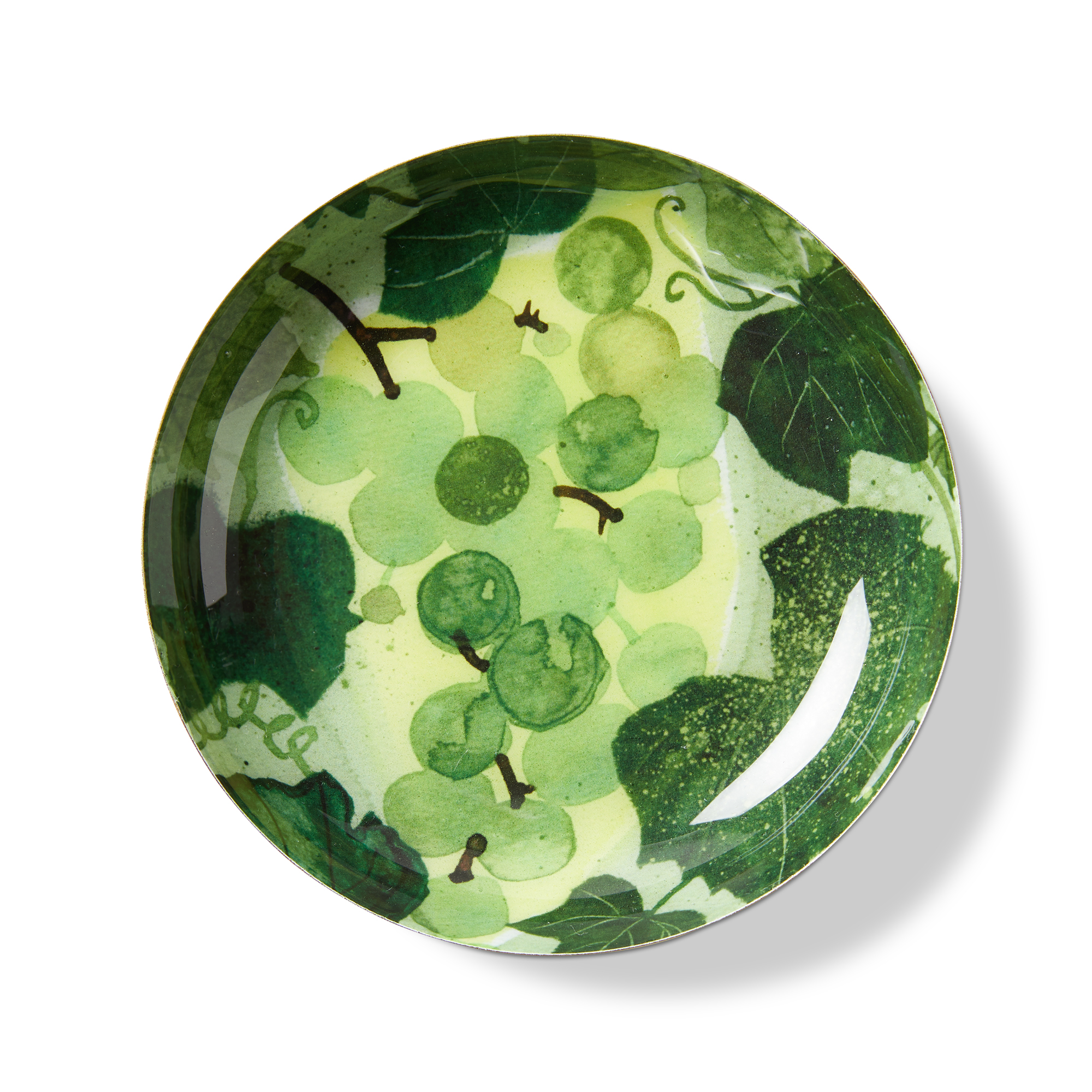 Picture of WINE GRAPES METAL TRINKET DISH