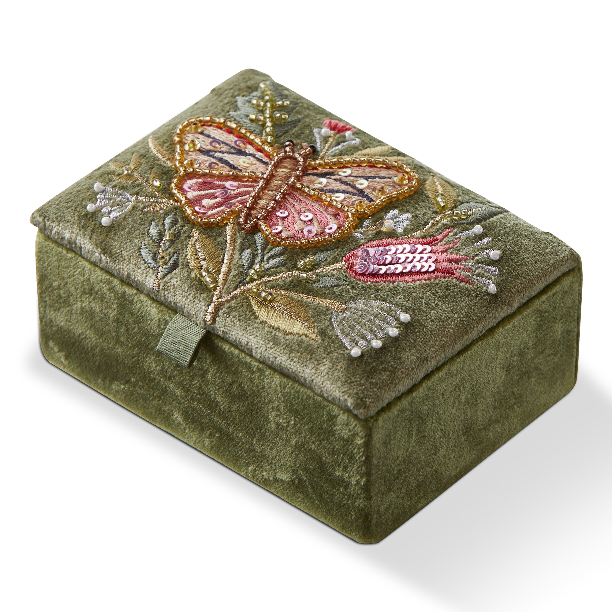 Picture of BUTTERFLY EMBROIDERED RECTANGLE BOX