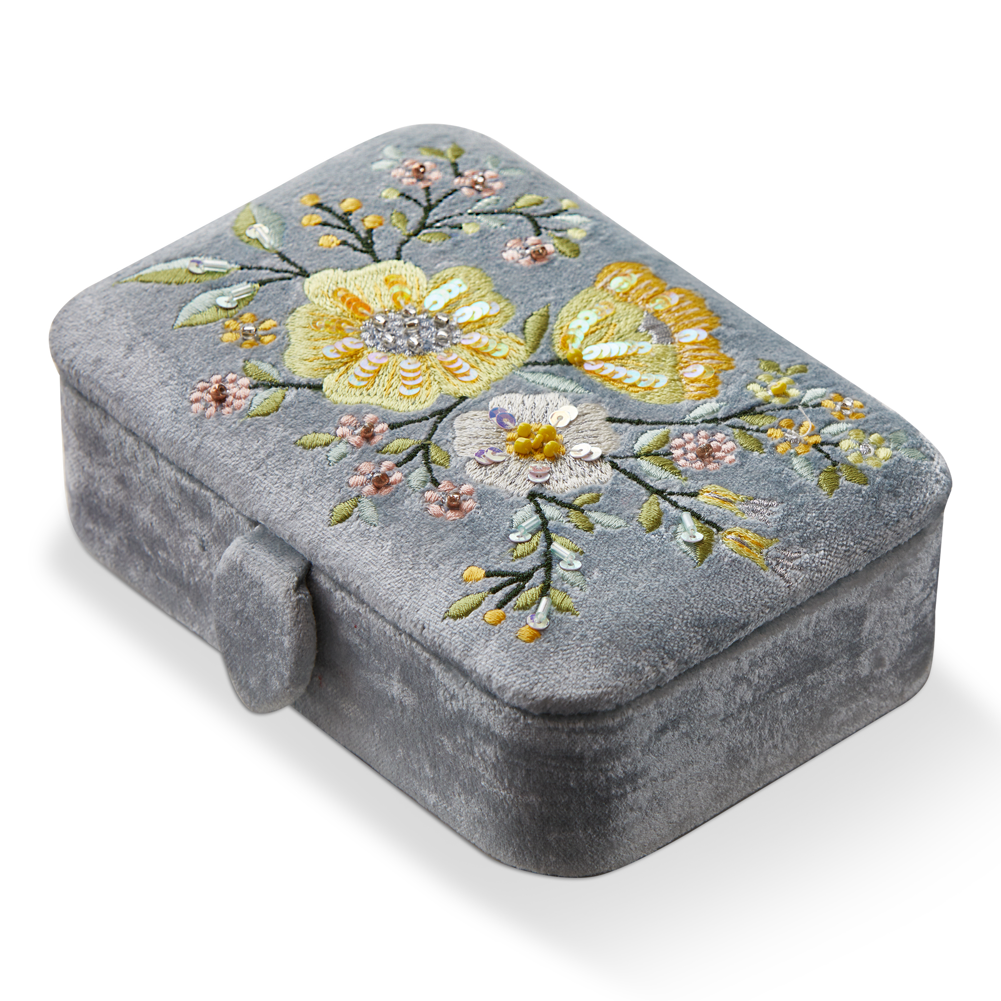 Picture of FLORAL EMBROIDERED RECTANGLE BOX