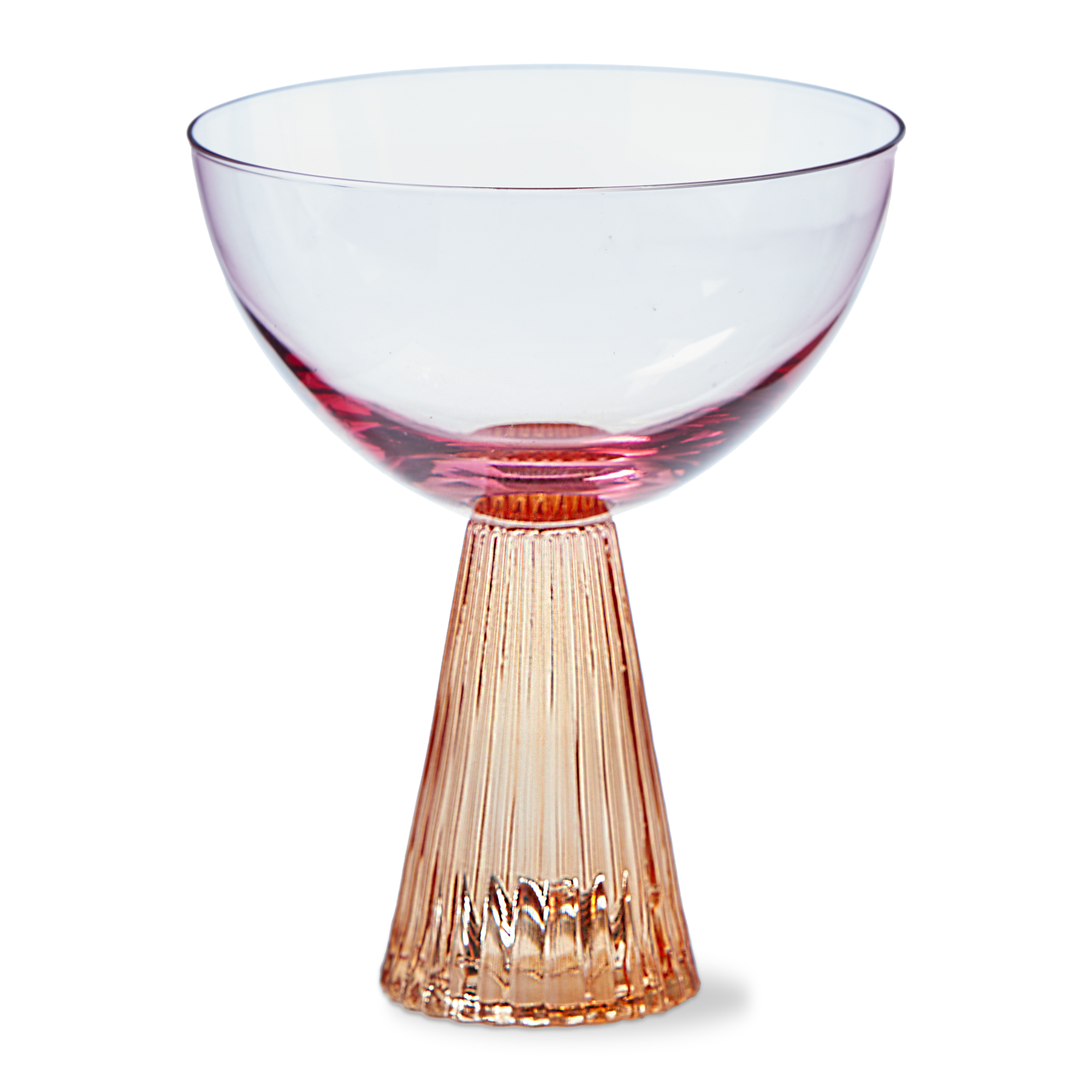 Picture of ARIA FOOTED GLASS ORANGE MULTI