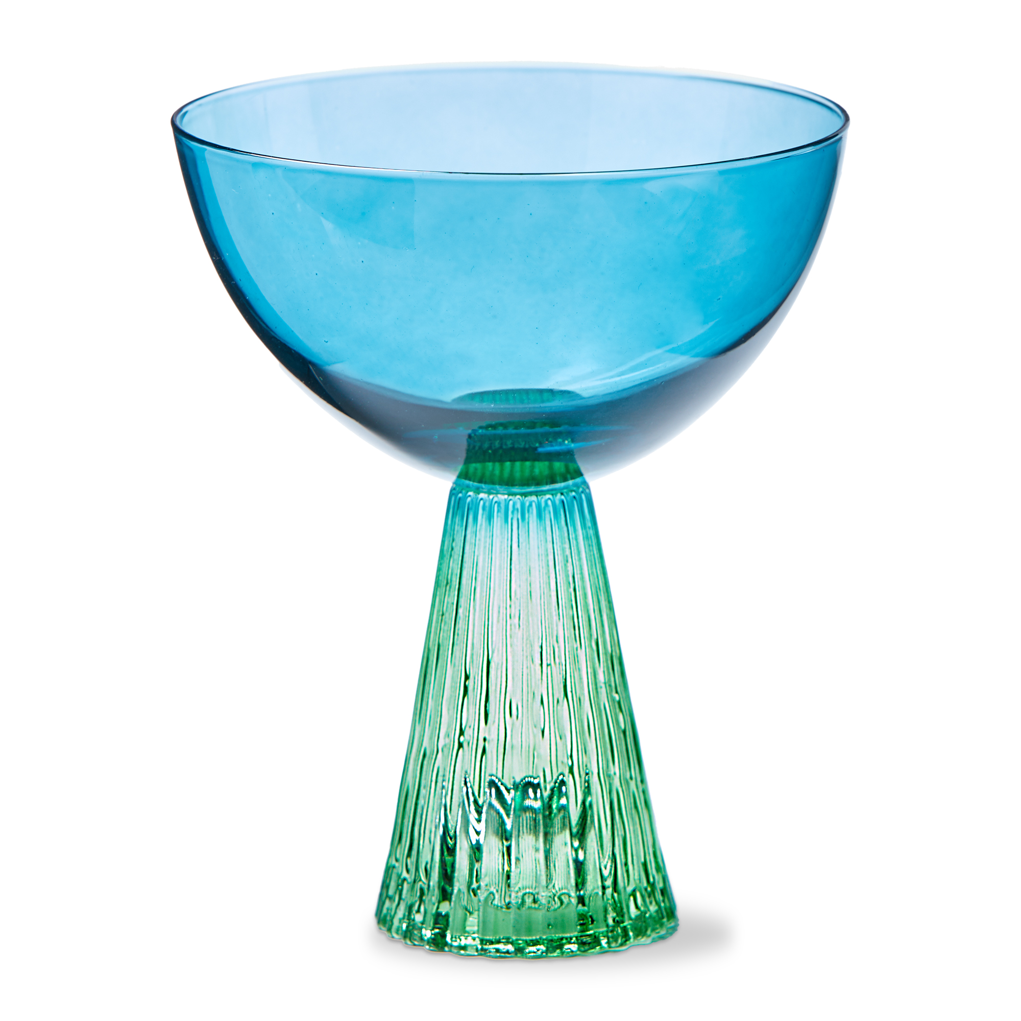 Picture of ARIA FOOTED GLASS GREEN MULTI