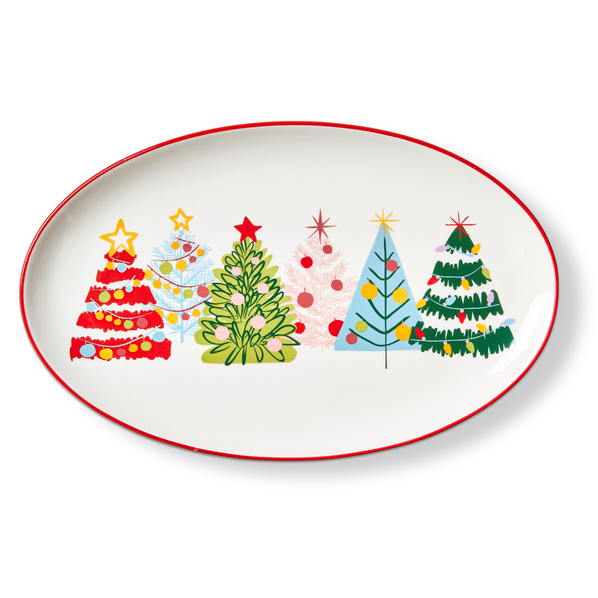 Picture of GROOVY TREES OVAL PLATTER