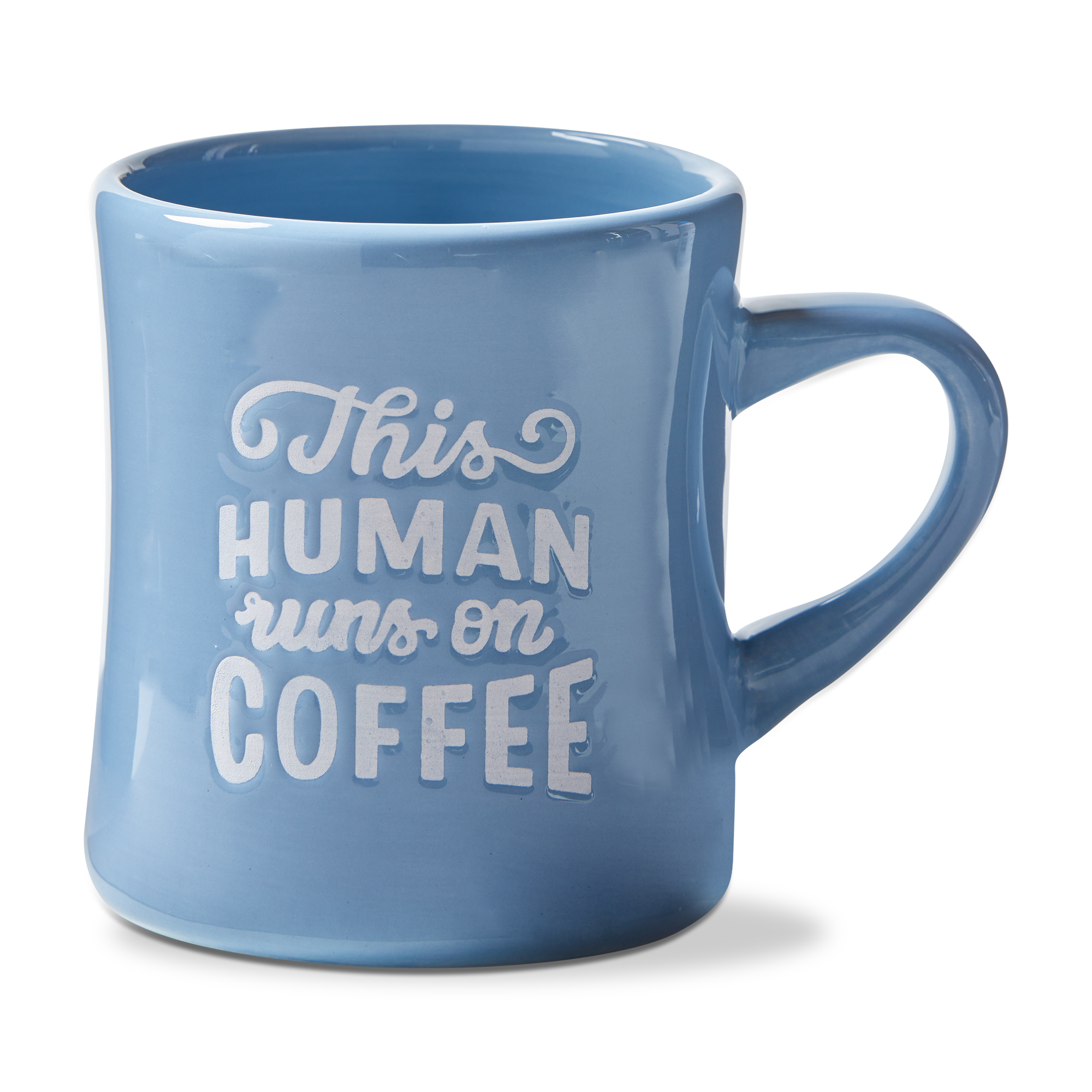 Picture of THIS HUMAN RUNS ON COFFEE DINER MUG
