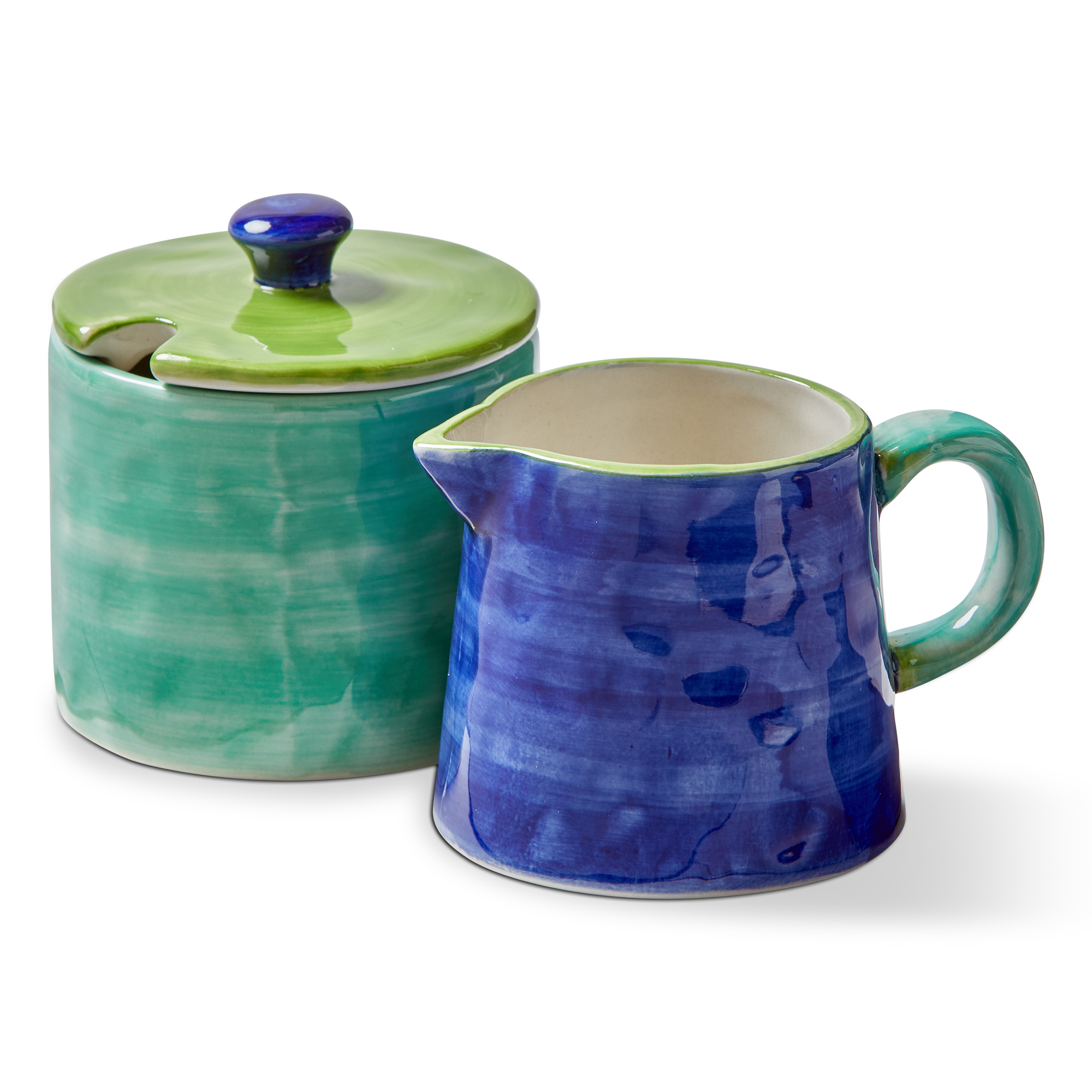 Picture of COLOR BLOCK CREAM AND SUGAR S/2 BLUE MLT