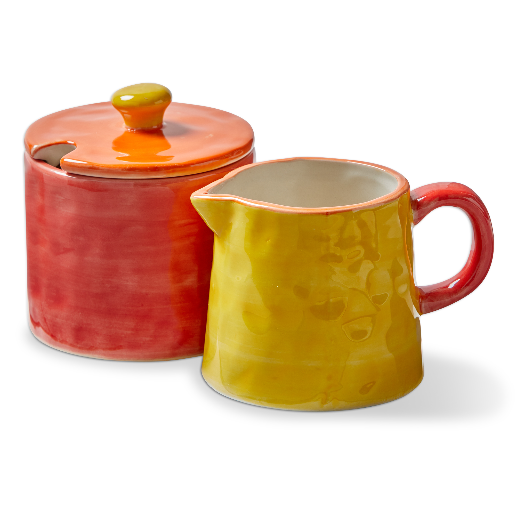 Picture of COLOR BLOCK CREAM AND SUGAR S/2 RED MLT