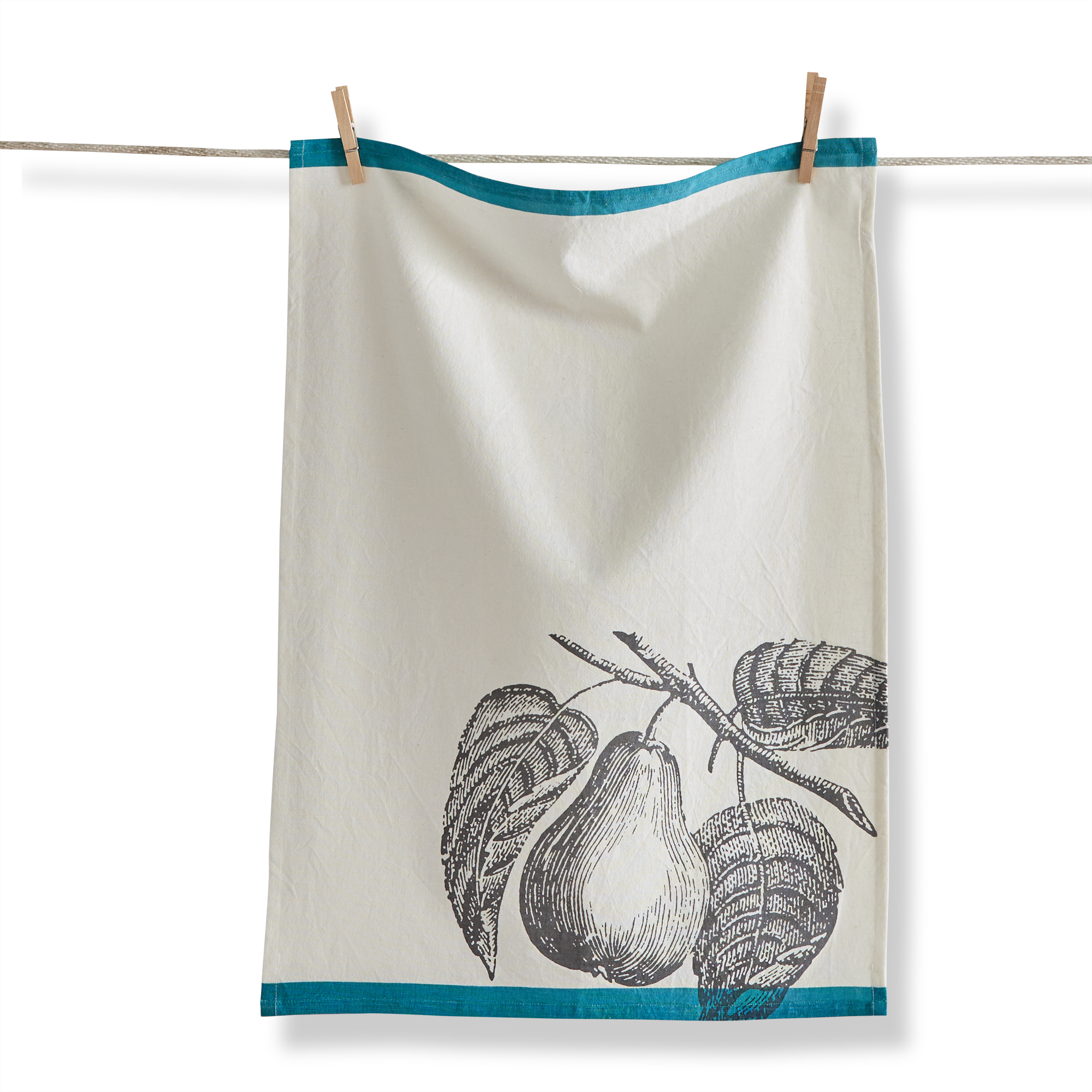 Picture of BRIGHT BORDER PEAR DISHTOWEL