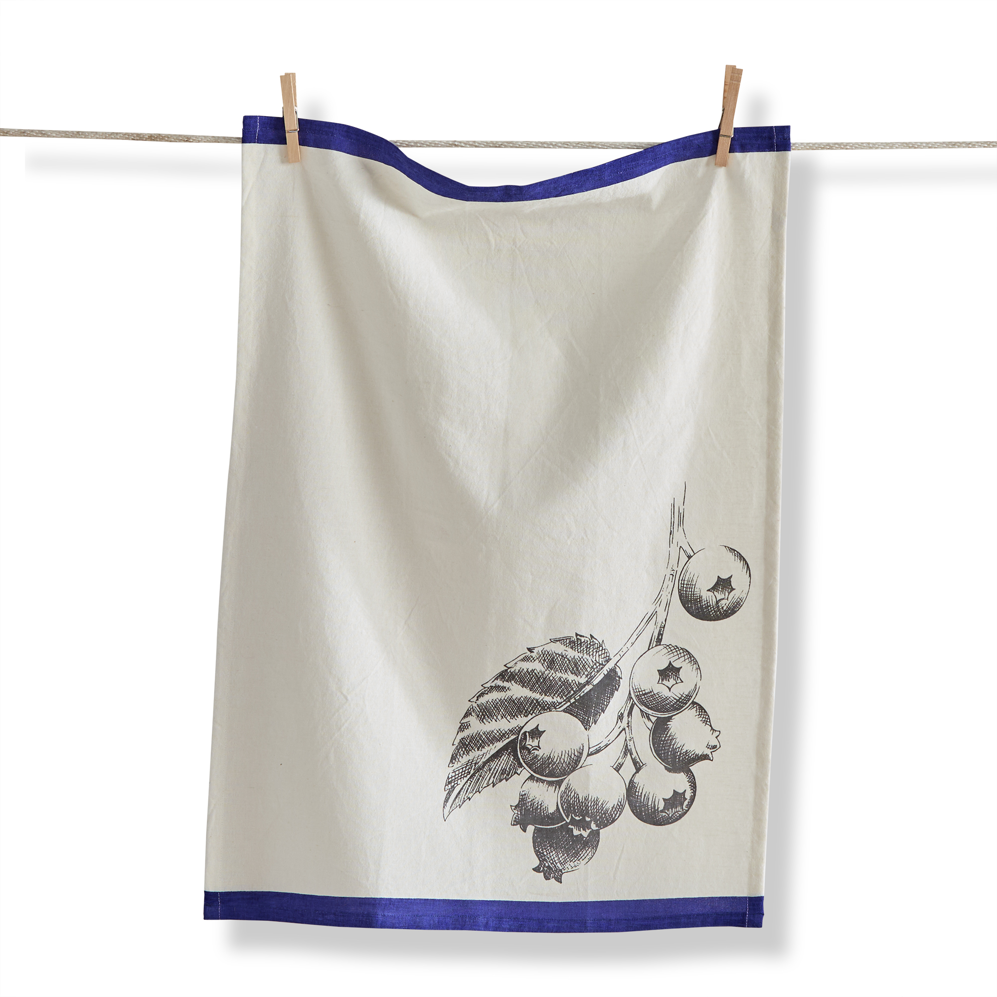 Picture of BRIGHT BORDER BLUEBERRY DISHTOWEL