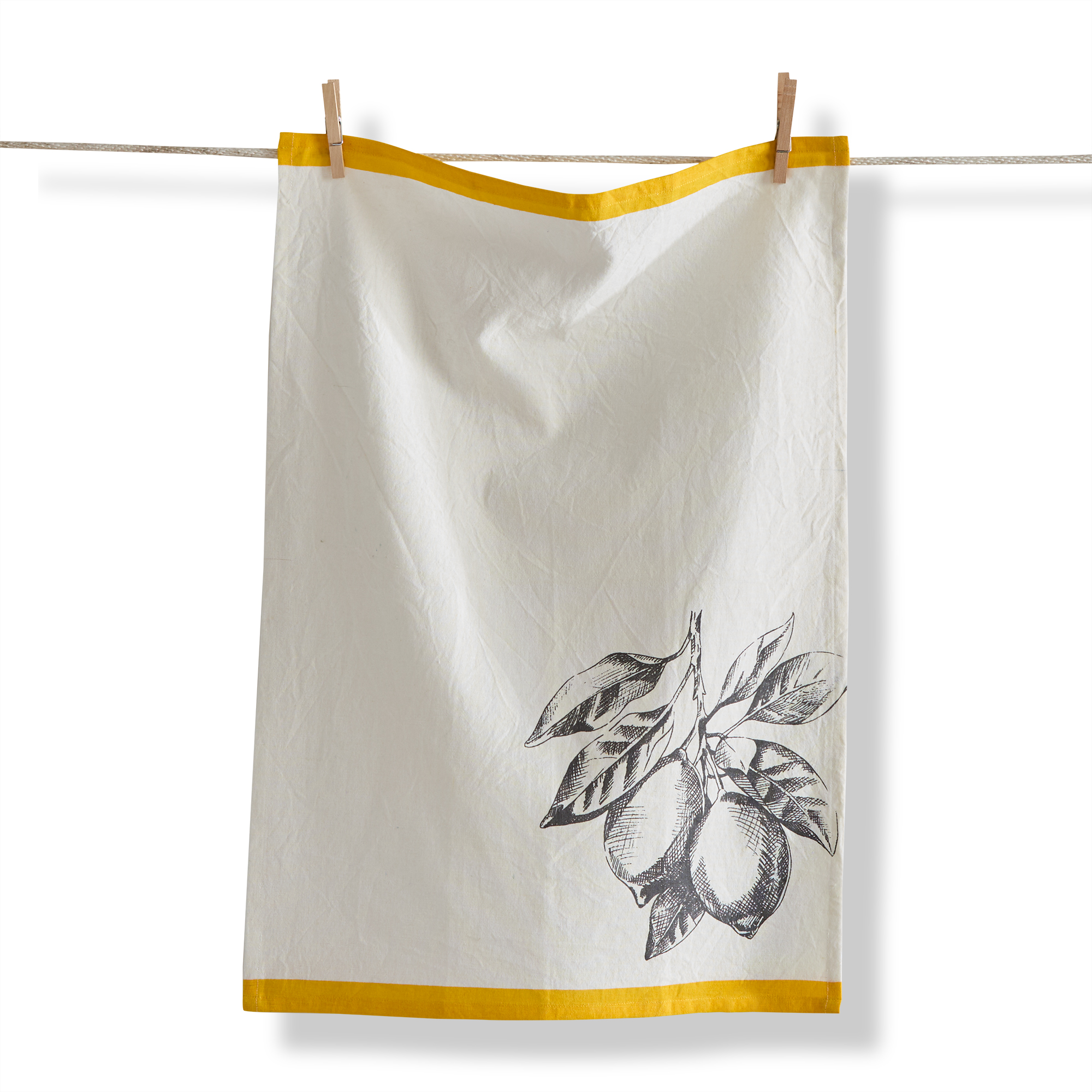 Picture of BRIGHT BORDER LEMON DISHTOWEL