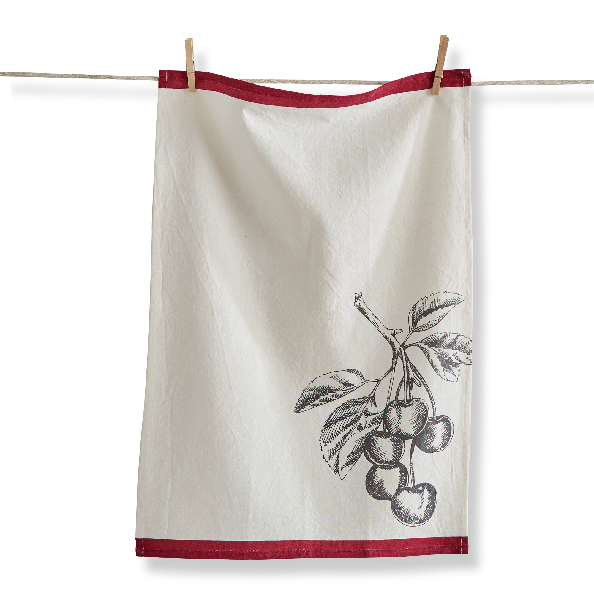 Picture of BRIGHT BORDER CHERRY DISHTOWEL