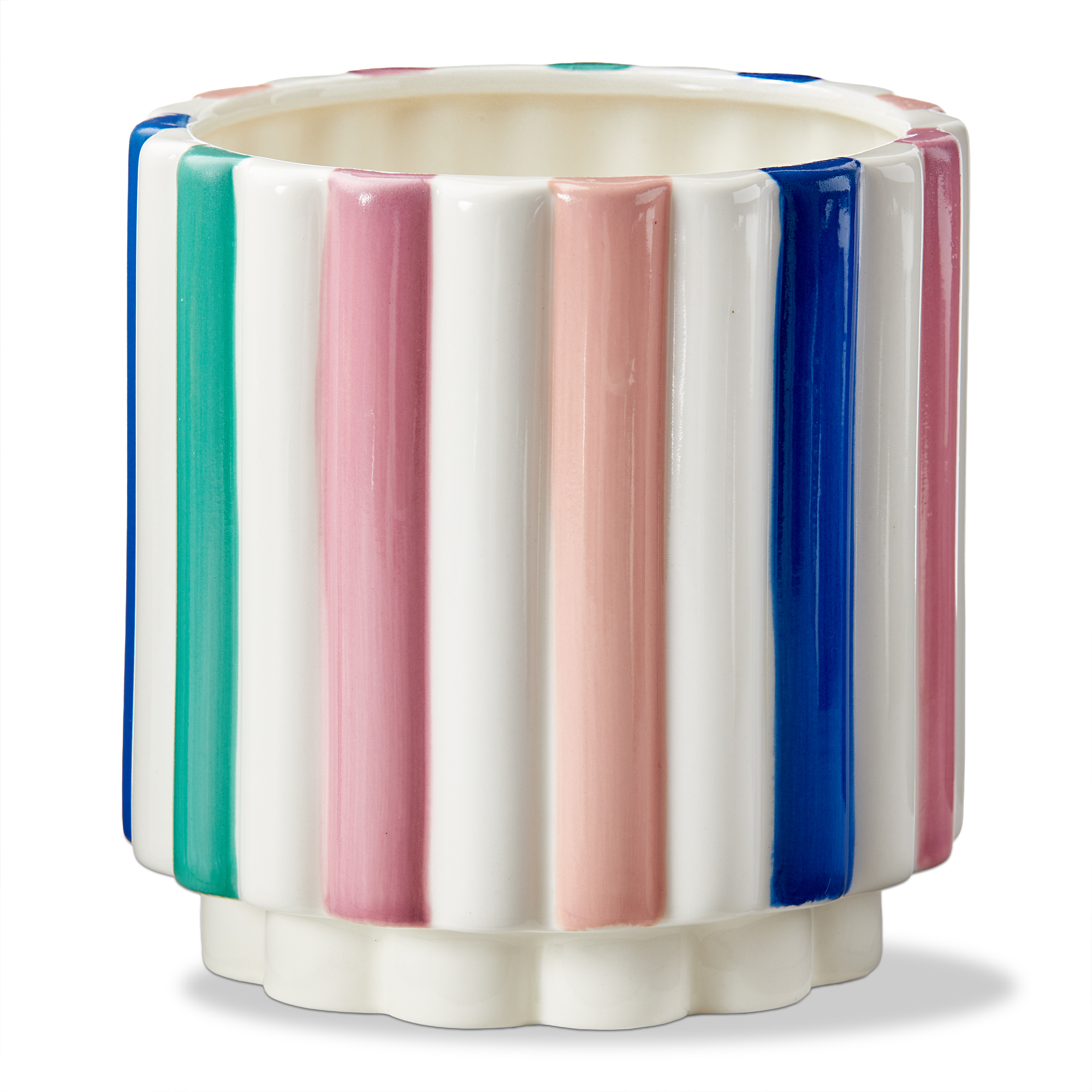 Picture of SCALLOP STRIPED PLANTER
