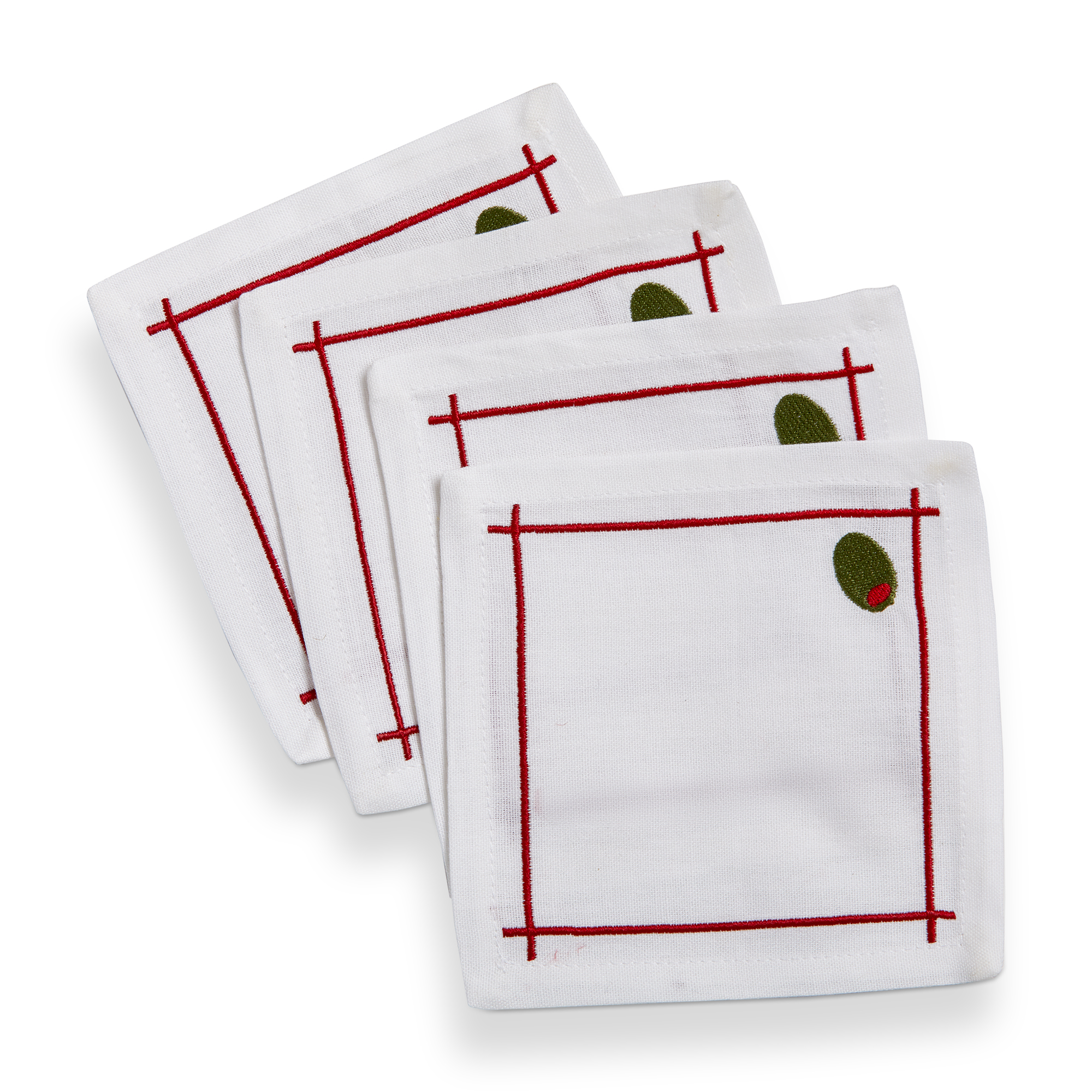 Picture of OLIVE COTTON COASTER S/4