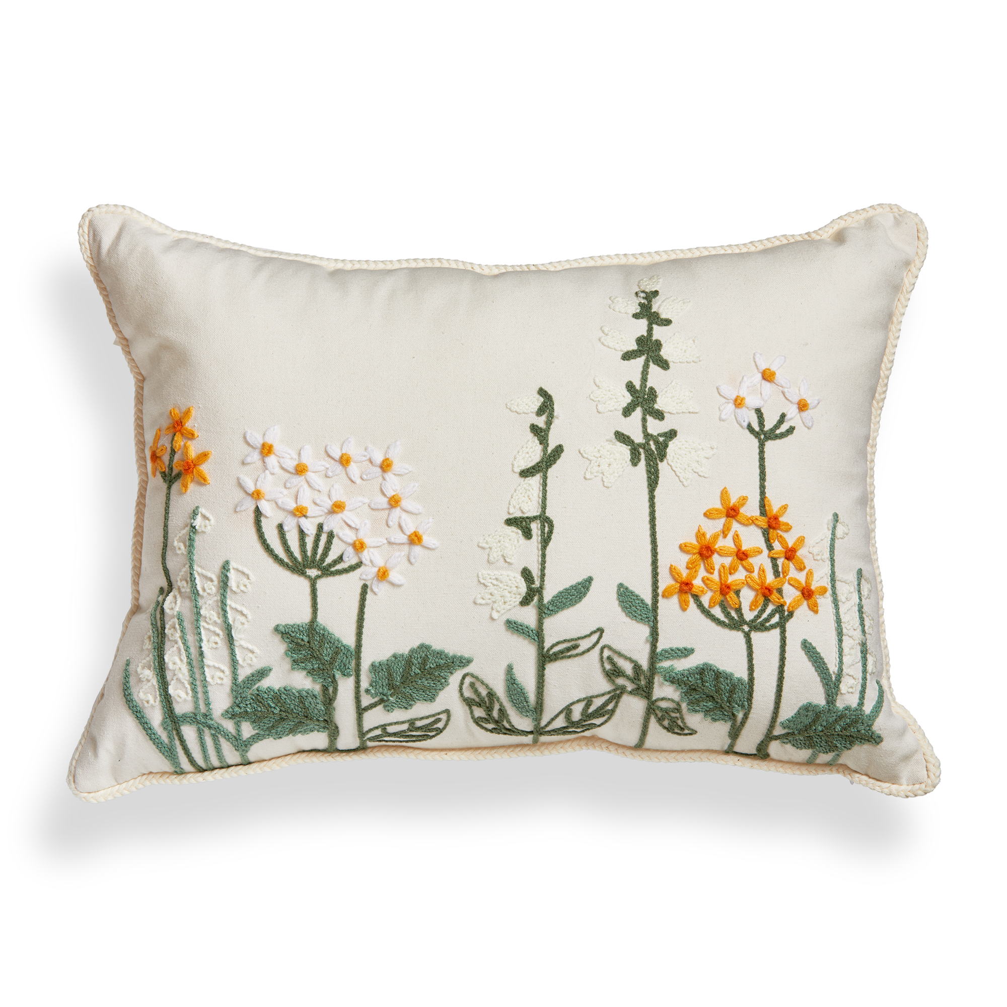 Picture of COZY COCOON EMB FLOWERS LUMBAR PILLOW