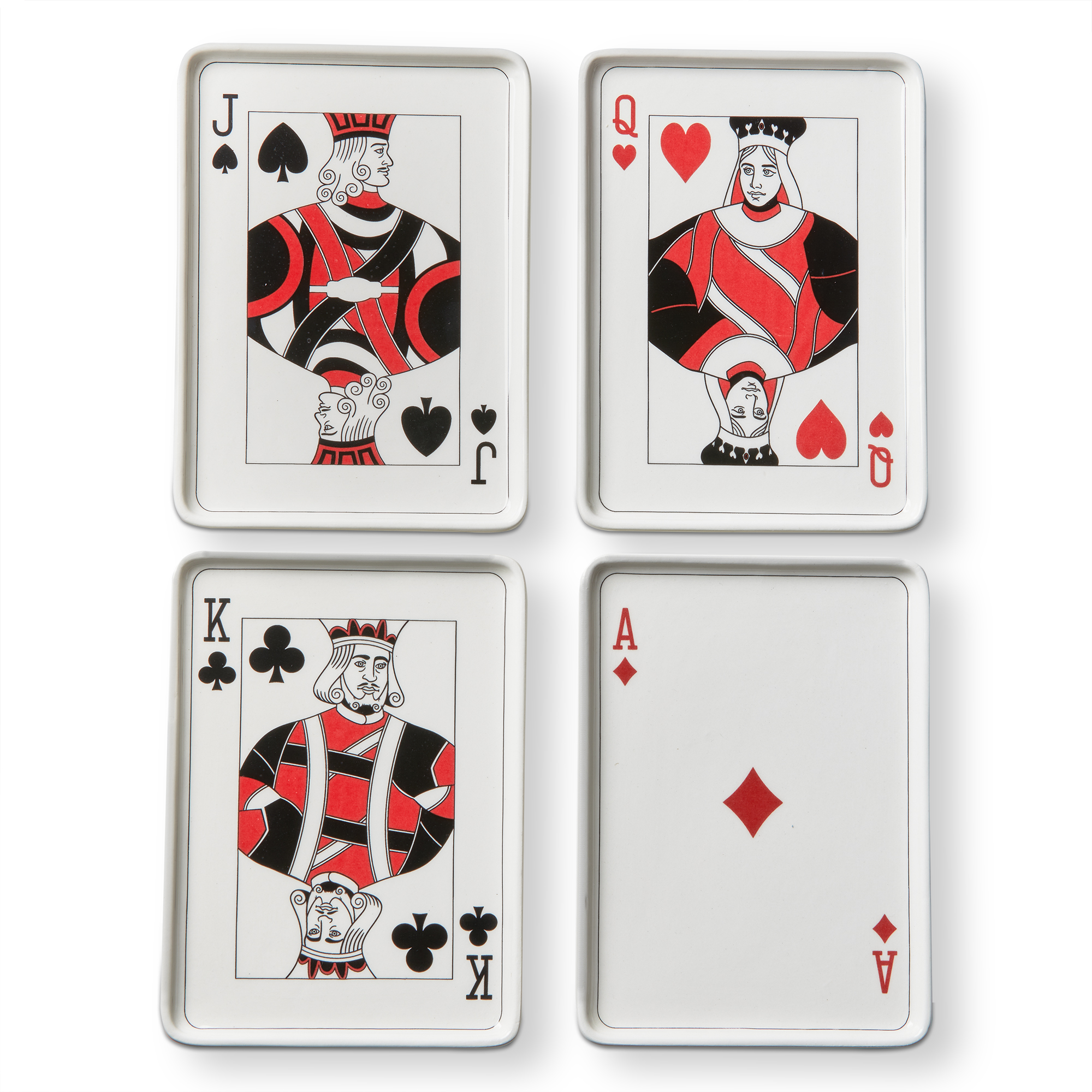 Picture of PLAYING CARDS APPETIZER PLATE ASMT/4