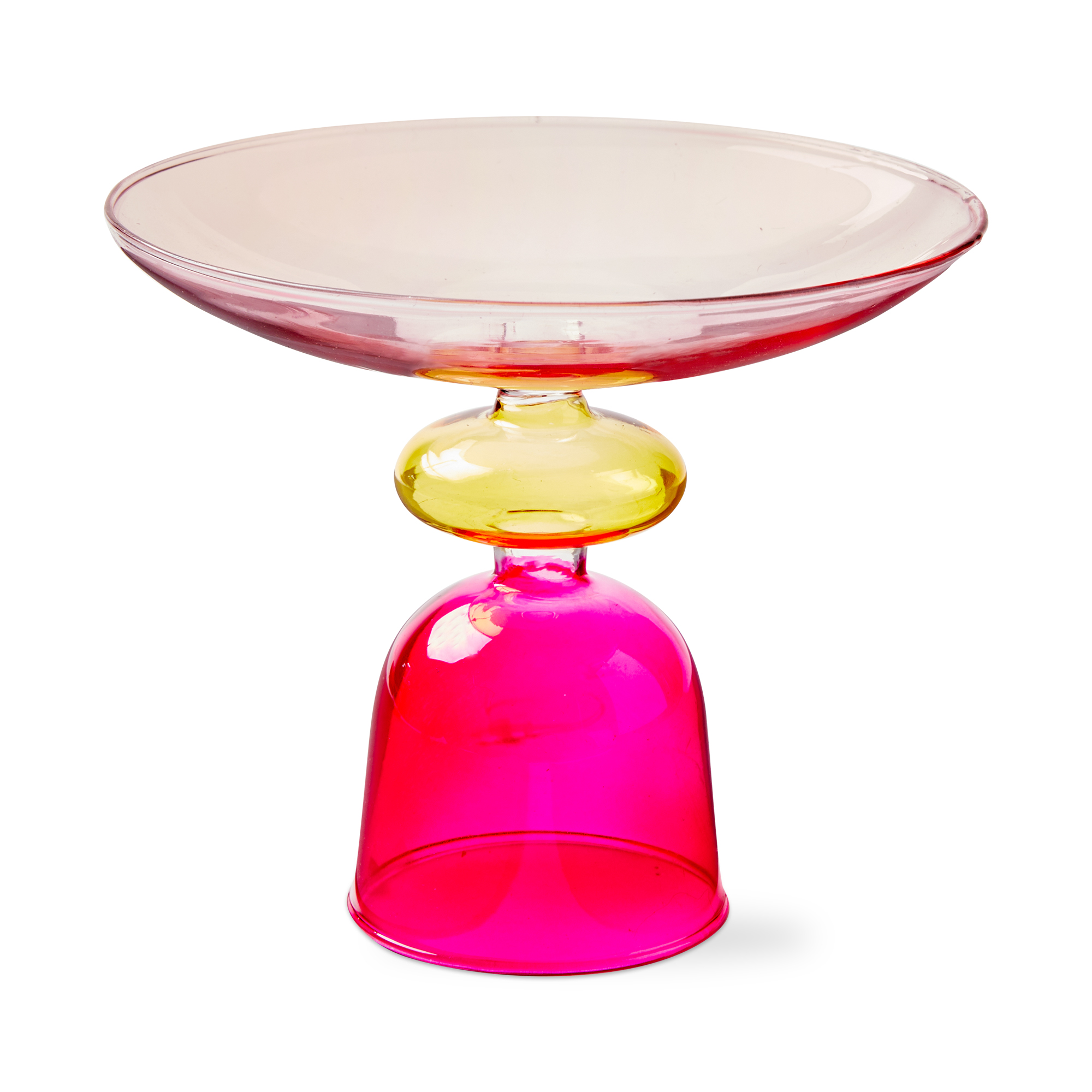 Picture of MIRA PEDESTAL DECORATIVE DISH PINK