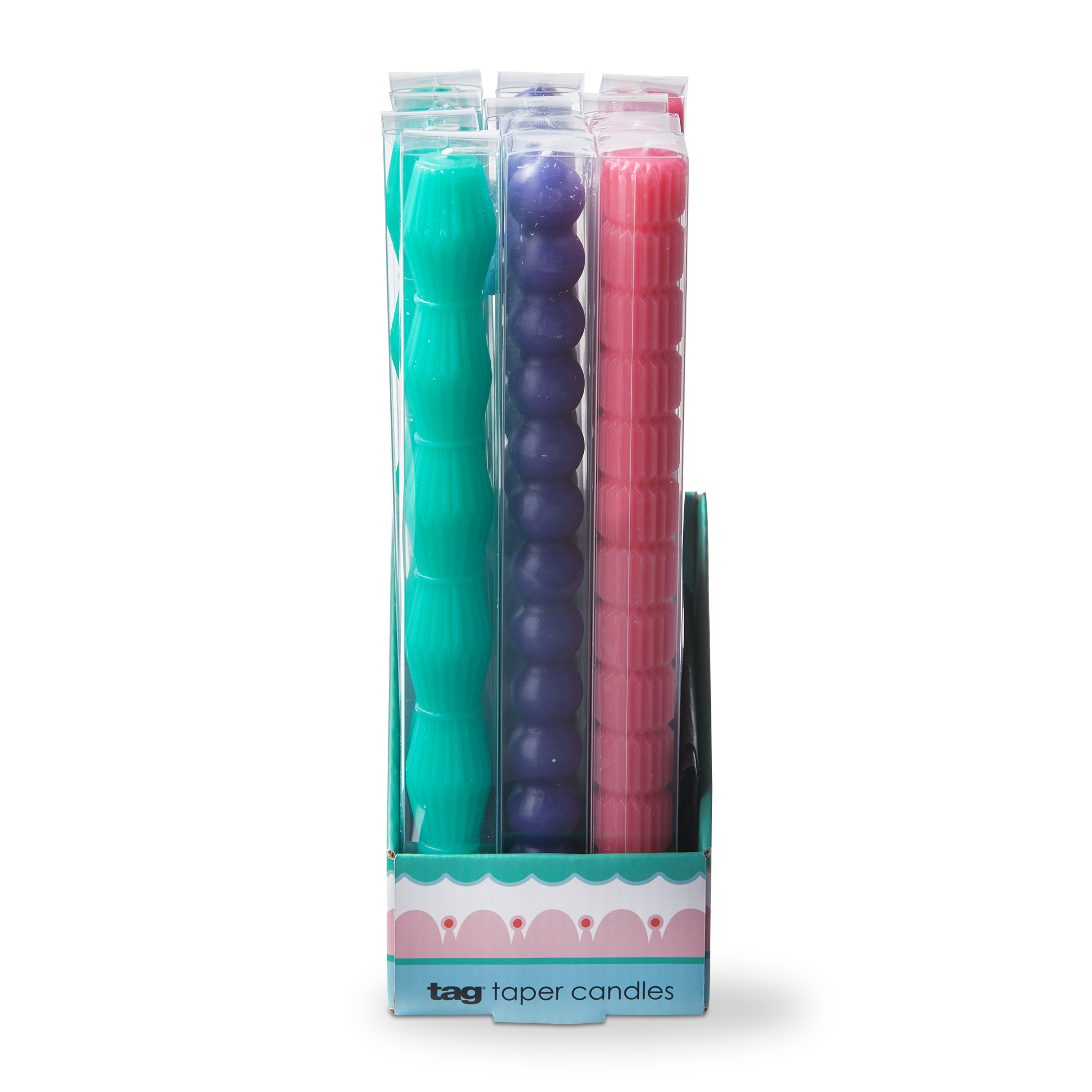 Picture of ECLECTIC FUN TAPER CANDLE ASMT/12 & CDU