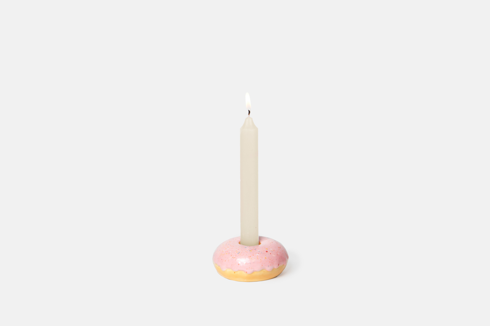 Picture of DOIY, Candle Holder, M, Fast Food, Donut, Pink