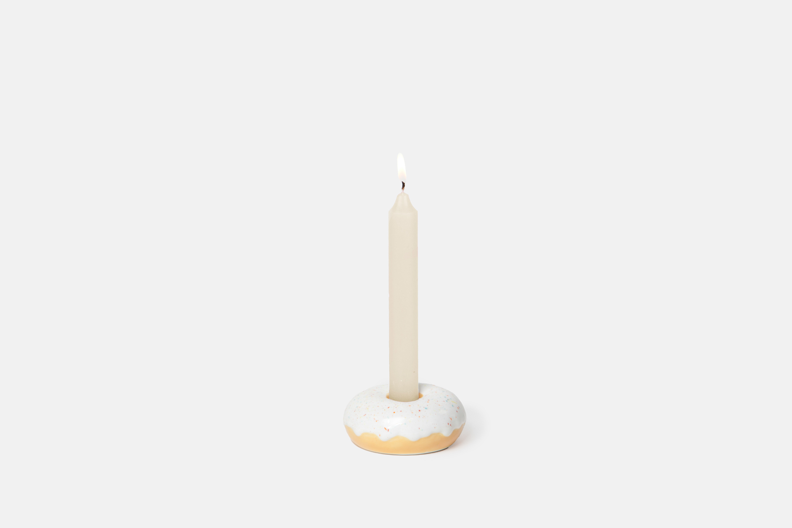 Picture of DOIY, Candle Holder, M, Fast Food, Donut, White