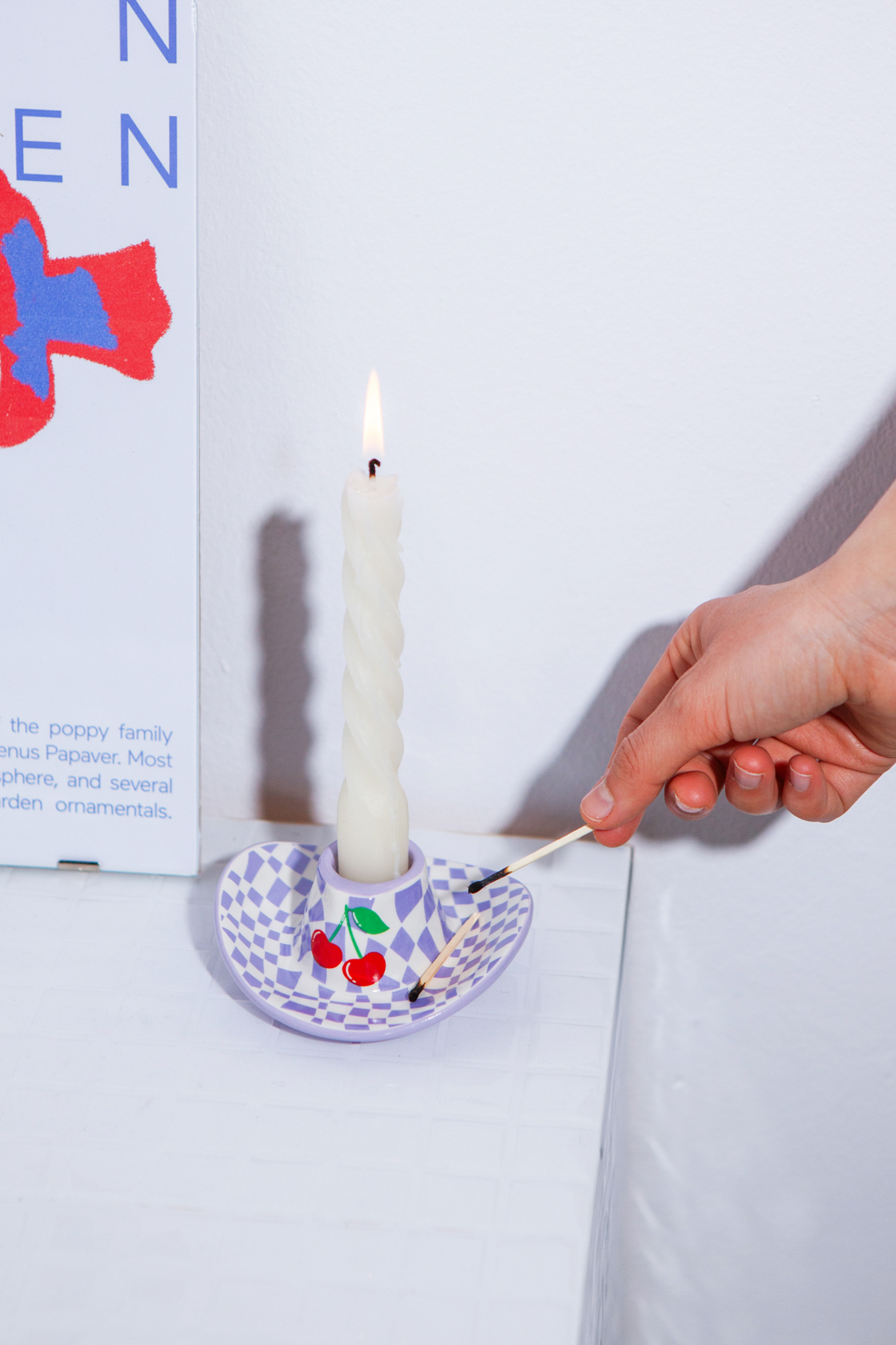 Picture of DOIY, Candle holder, M, Rodeo, Hat, Lilac
