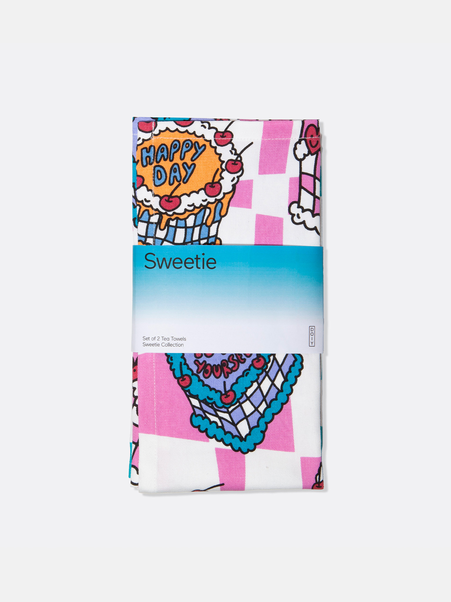 Picture of DOIY, Set of 2 Tea Towels, Sweetie