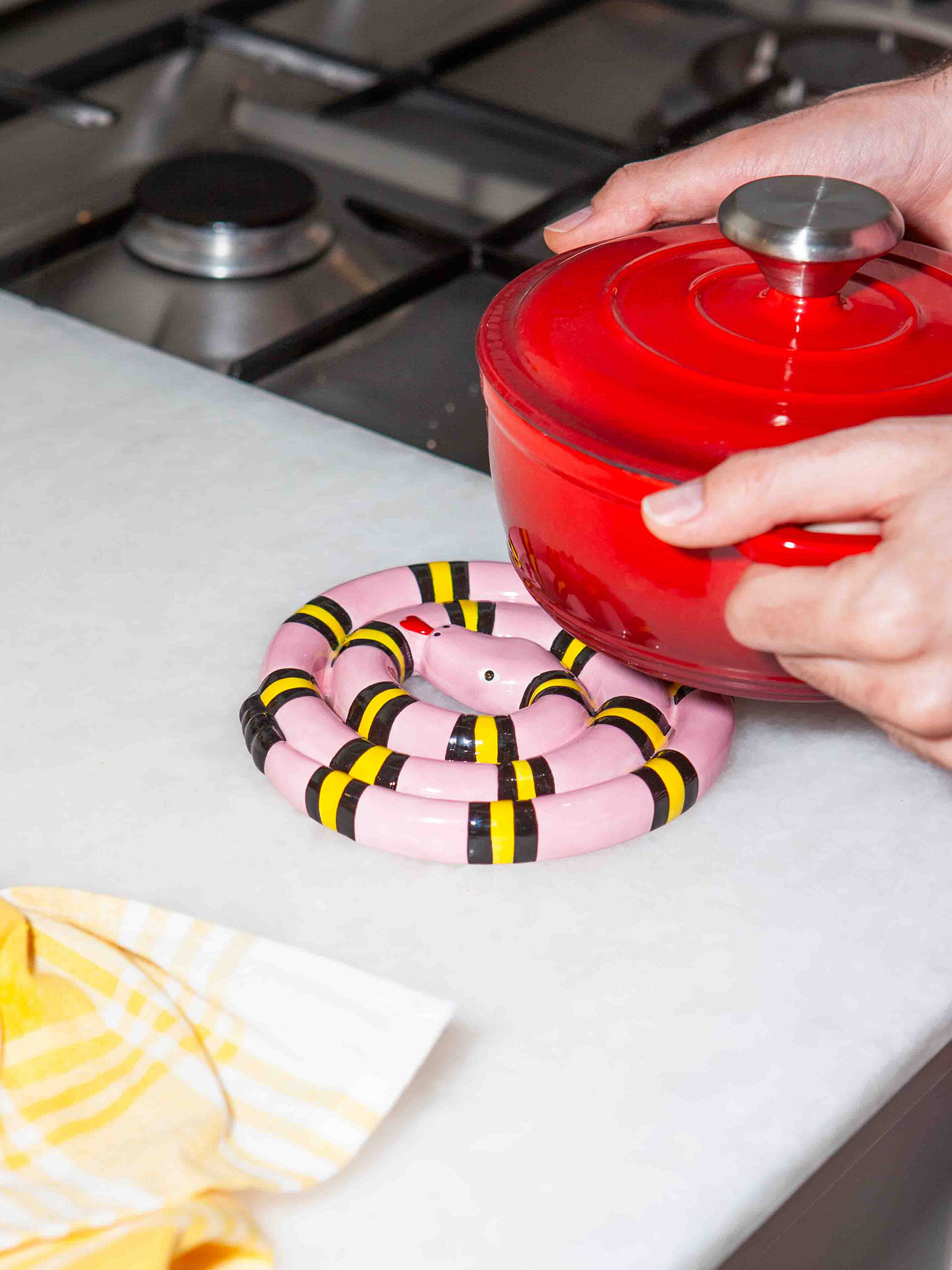 Picture of DOIY, Trivet, Snake, Pink