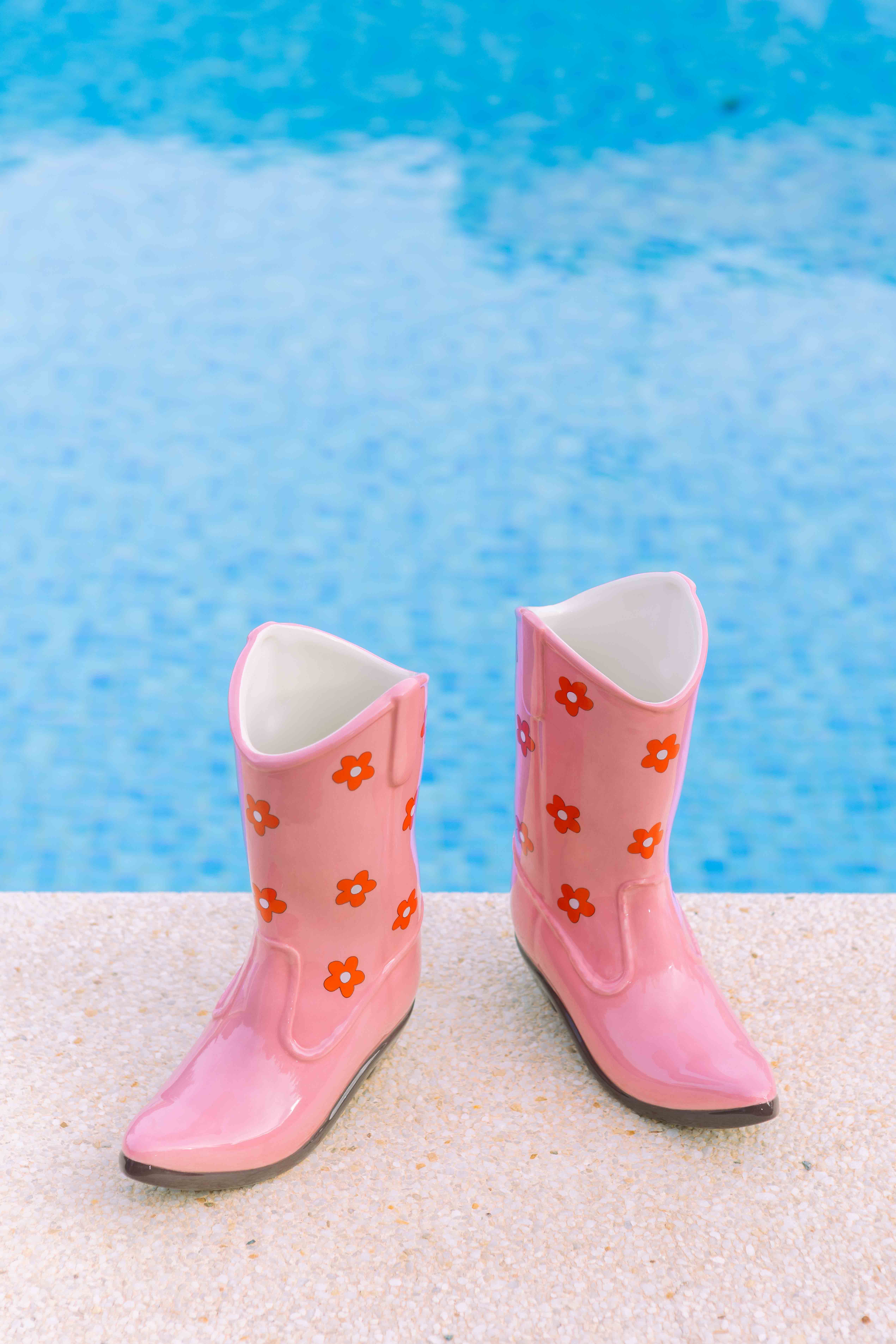 Picture of DOIY, Vase, L, Rodeo, Boot, Pink