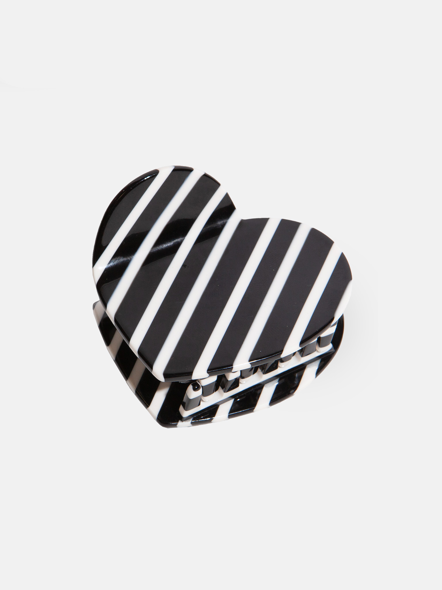 Picture of EMS, Accessories, Hair Claws, Heart B&W Stripes