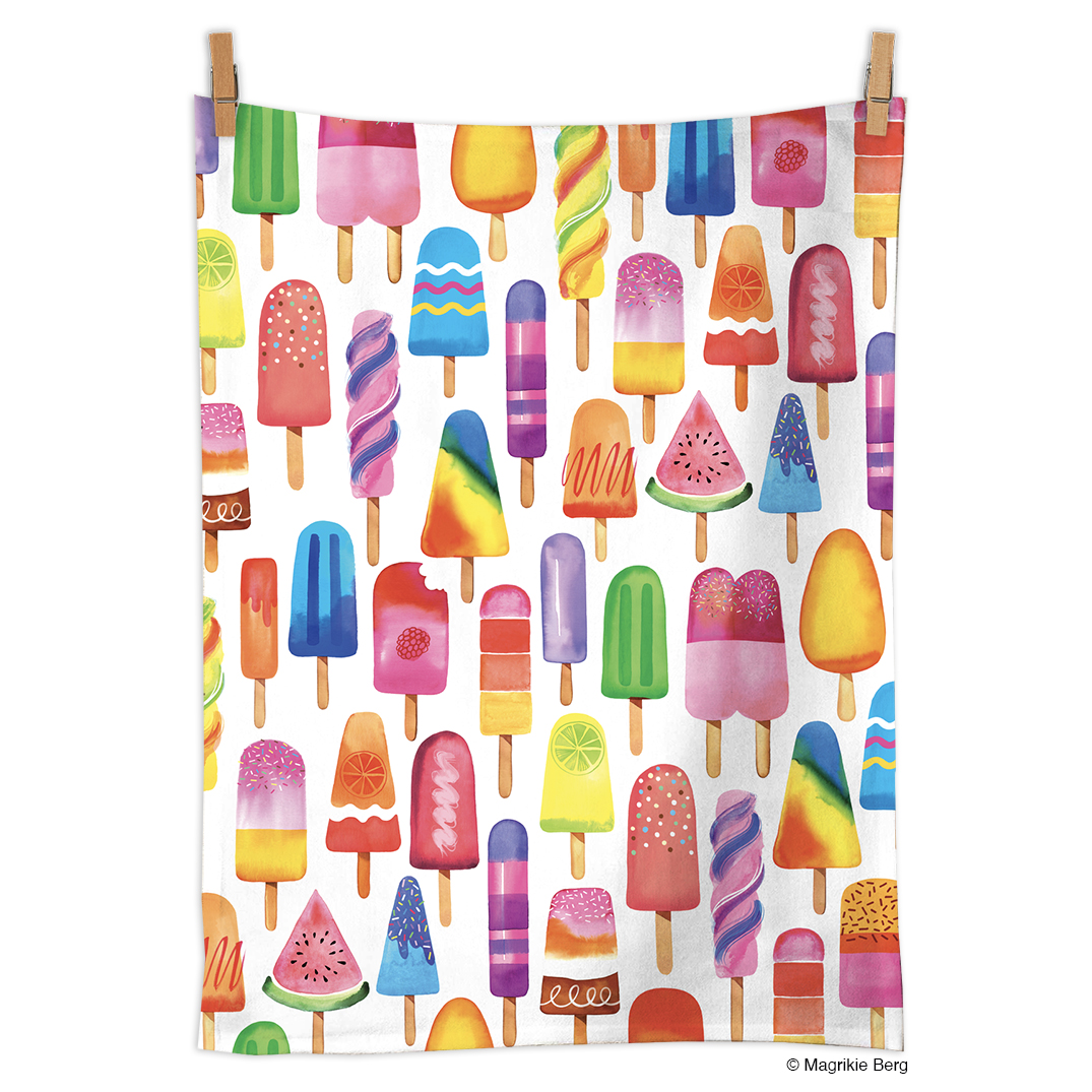 Picture of Popsicle Party 100% Cotton Tea Towel