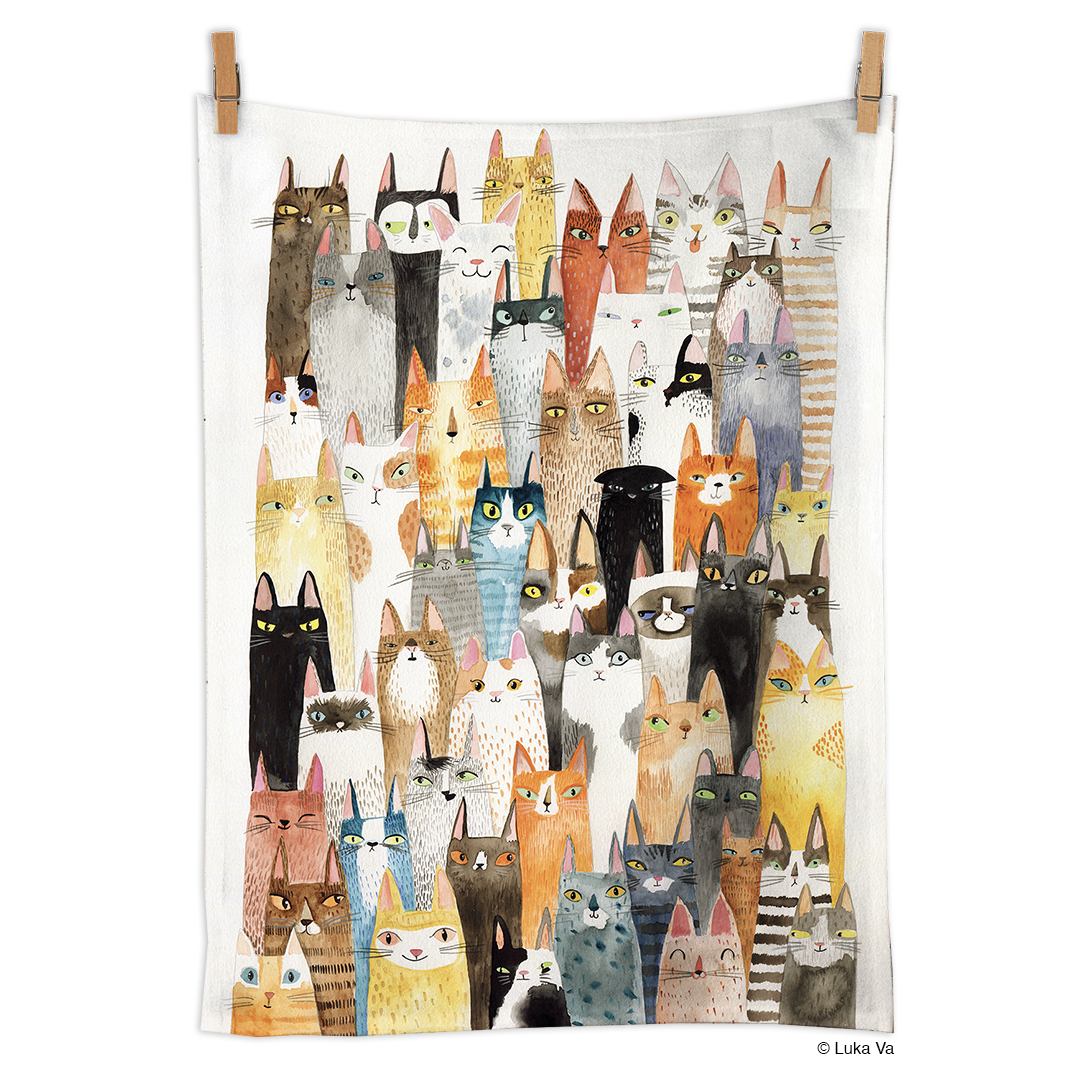 Picture of Cat Power 100% Cotton Tea Towel